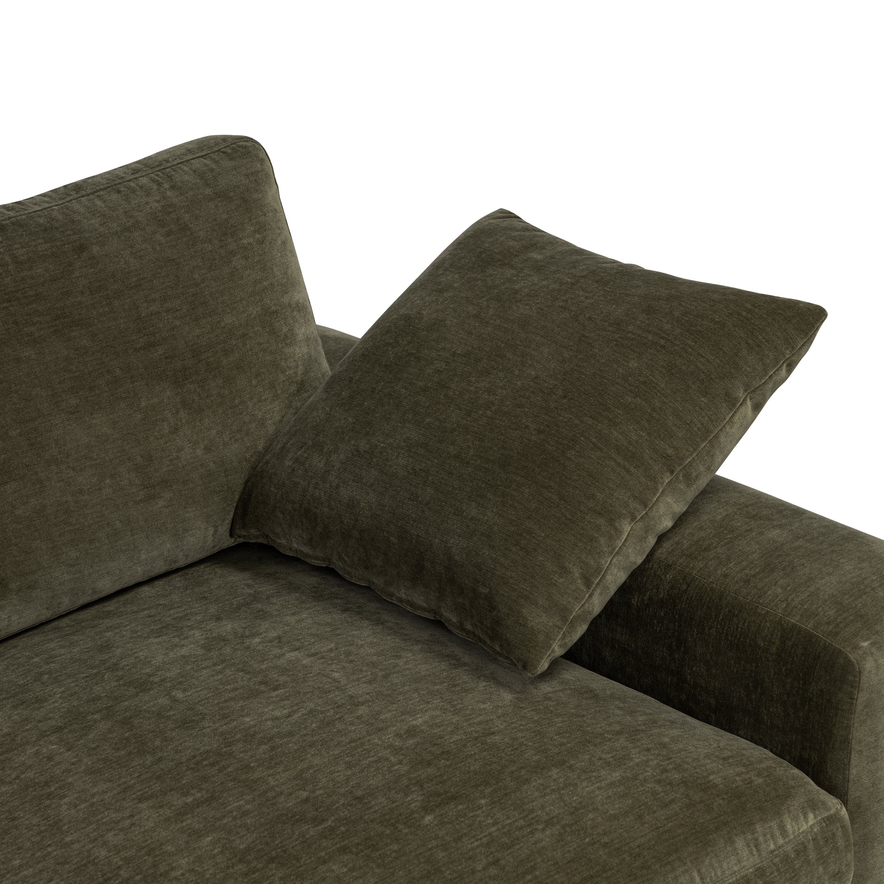 Louvo 106" Reversible Extra Wide Chaise Sectional | Lume Green - Image 14