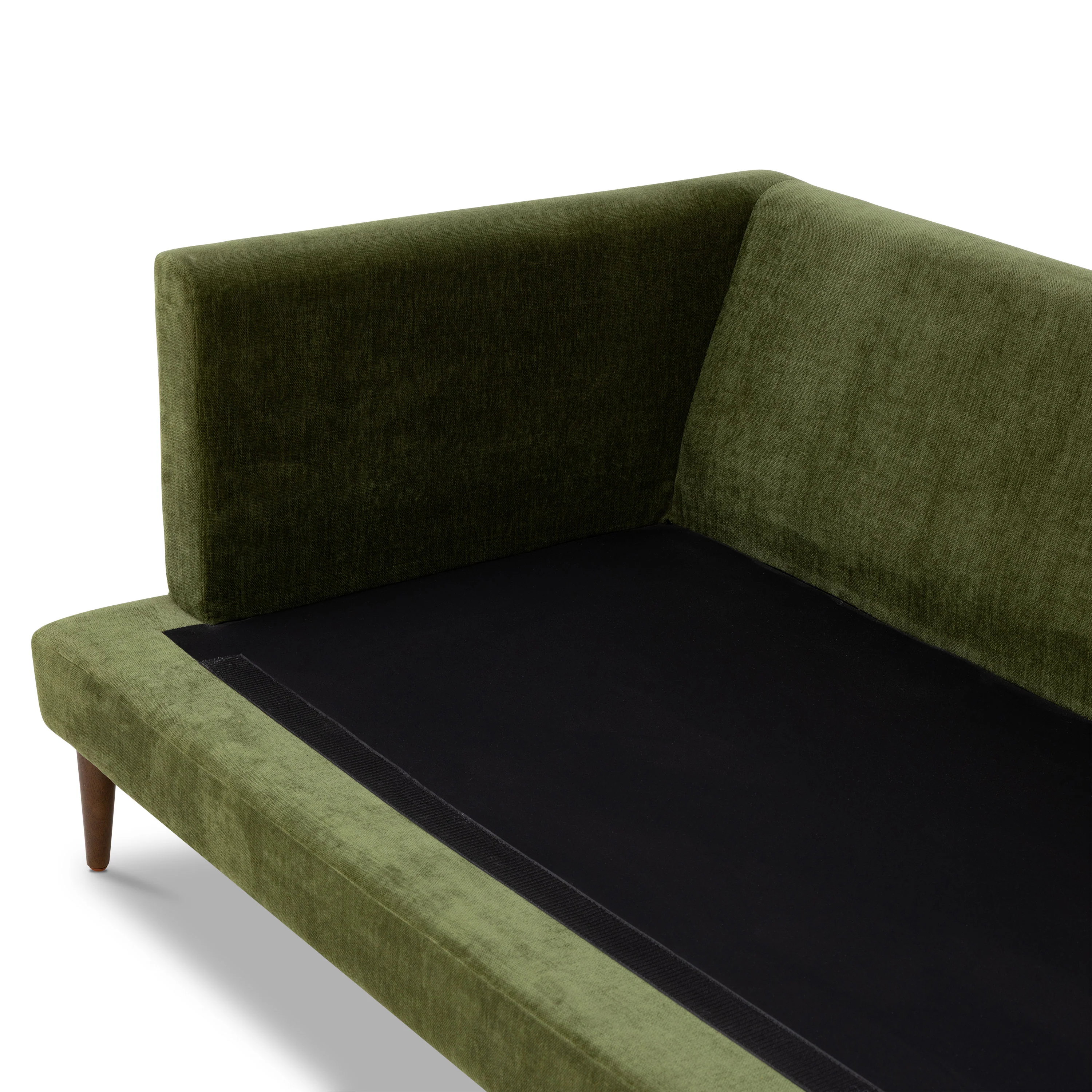 Lucerne Right-Facing Bumper Chaise Sectional | Distressed Green - Image 14