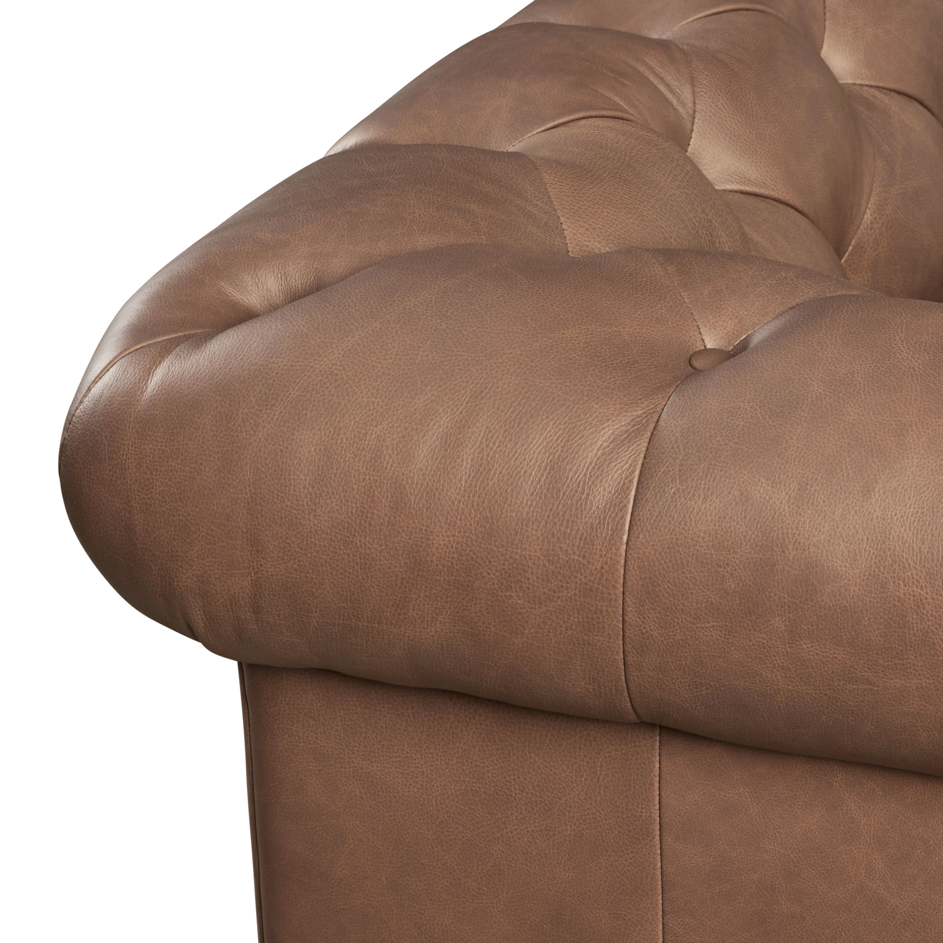 Lyon 87.4" Leather Sofa | Caramel Brown - Image 13