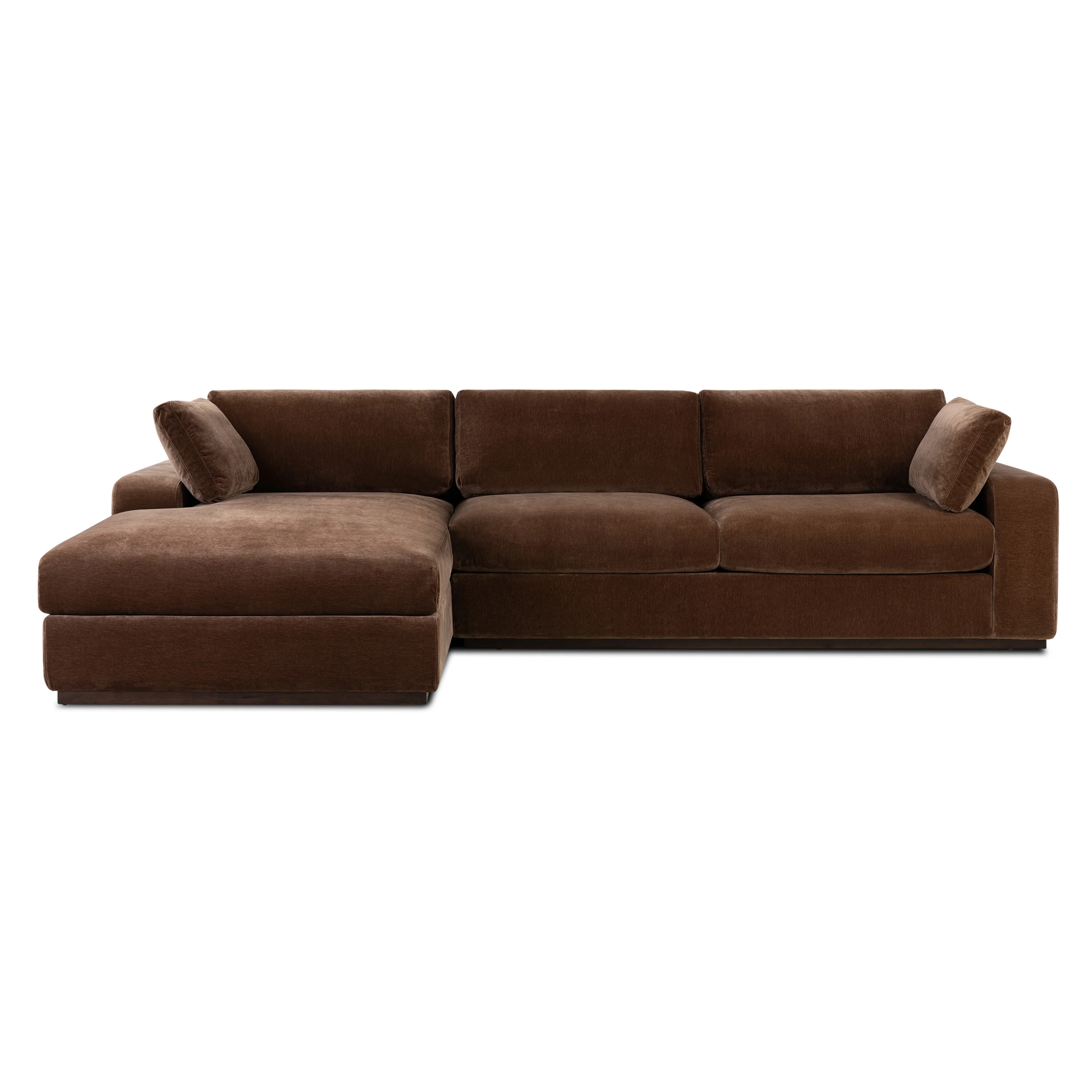 Malaga Left-Facing Sectional Sofa | Bronzer Brown - Image 3