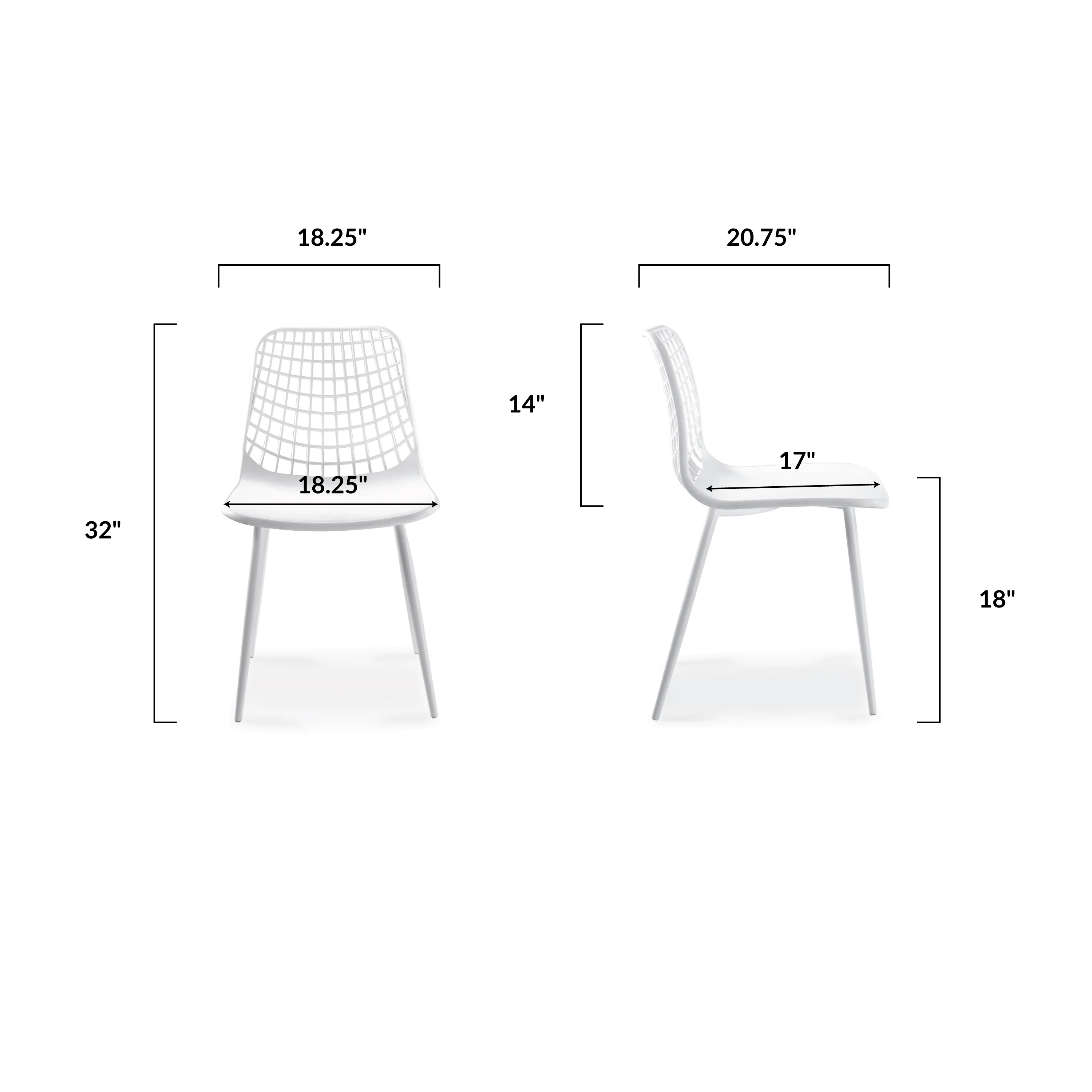 Marais Dining Chair | White | Set of 4 - Image 14