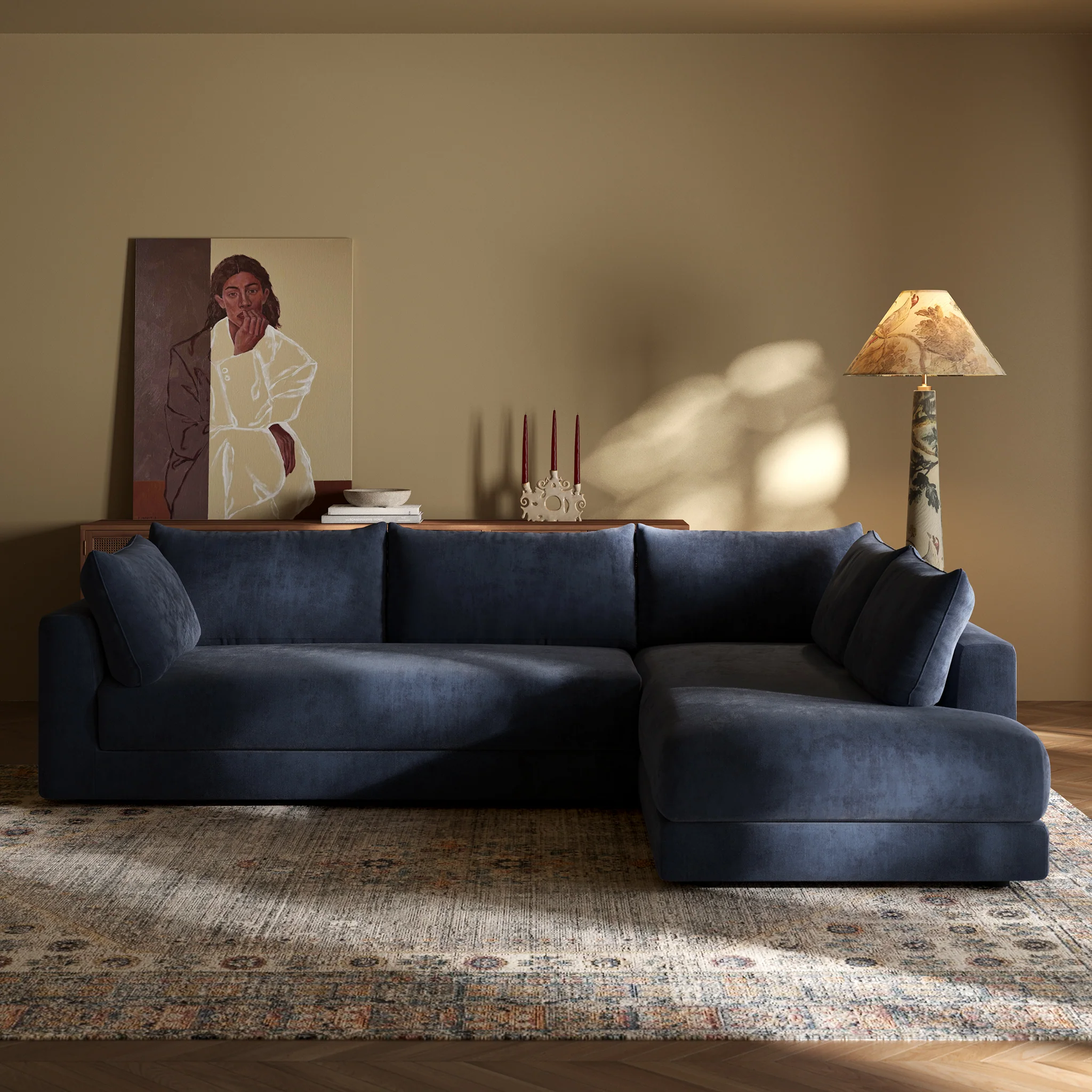 Marcel Right-Facing Corner Sectional | Mystic Blue - Image 3