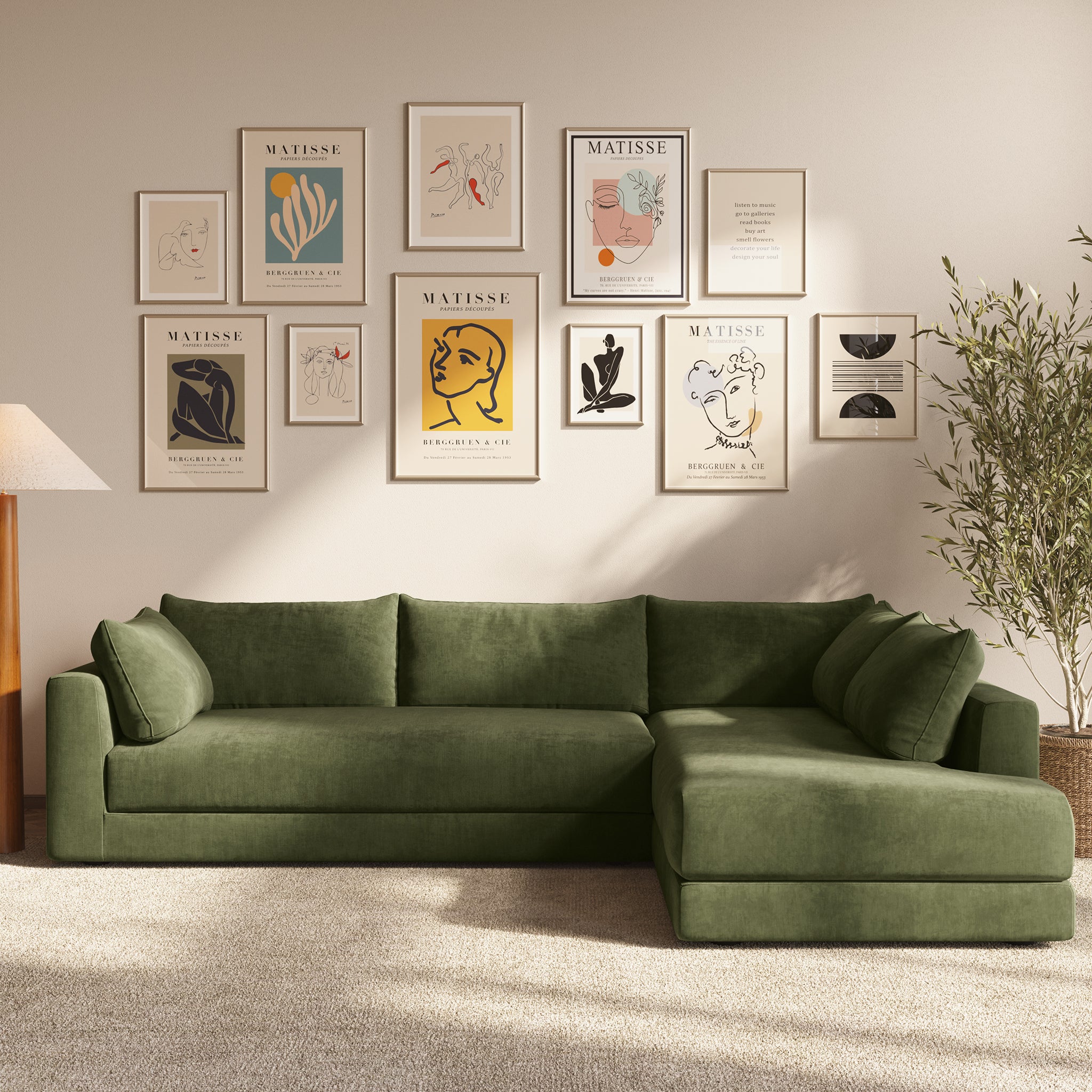 Marcel Right-Facing Corner Sectional | Sagano Green - Image 3