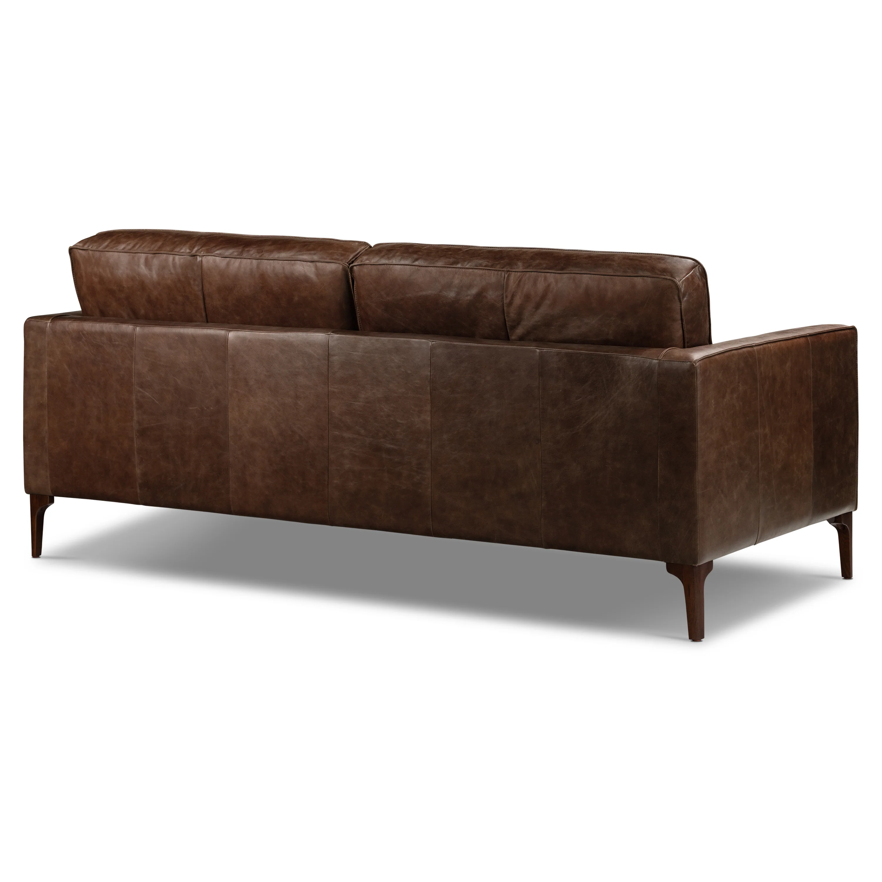 Mateo 82.5" Leather Sofa | Chocolate Brown - Image 7
