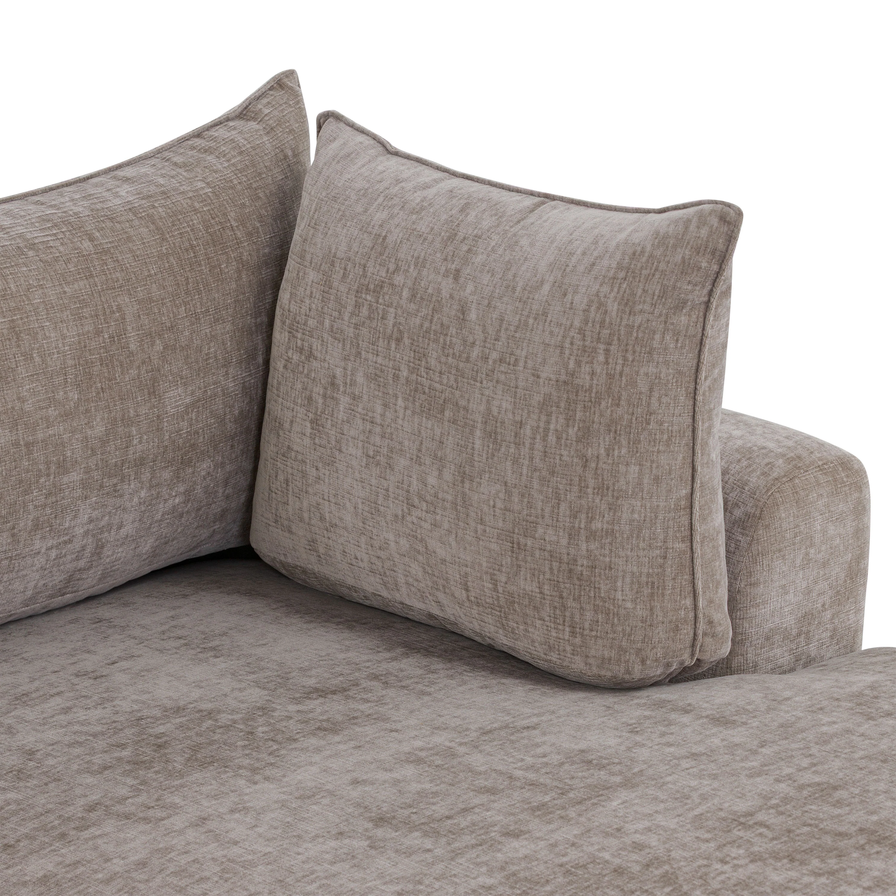 Milo Right-Facing Sleeper Sectional | Taupe Brown - Image 14