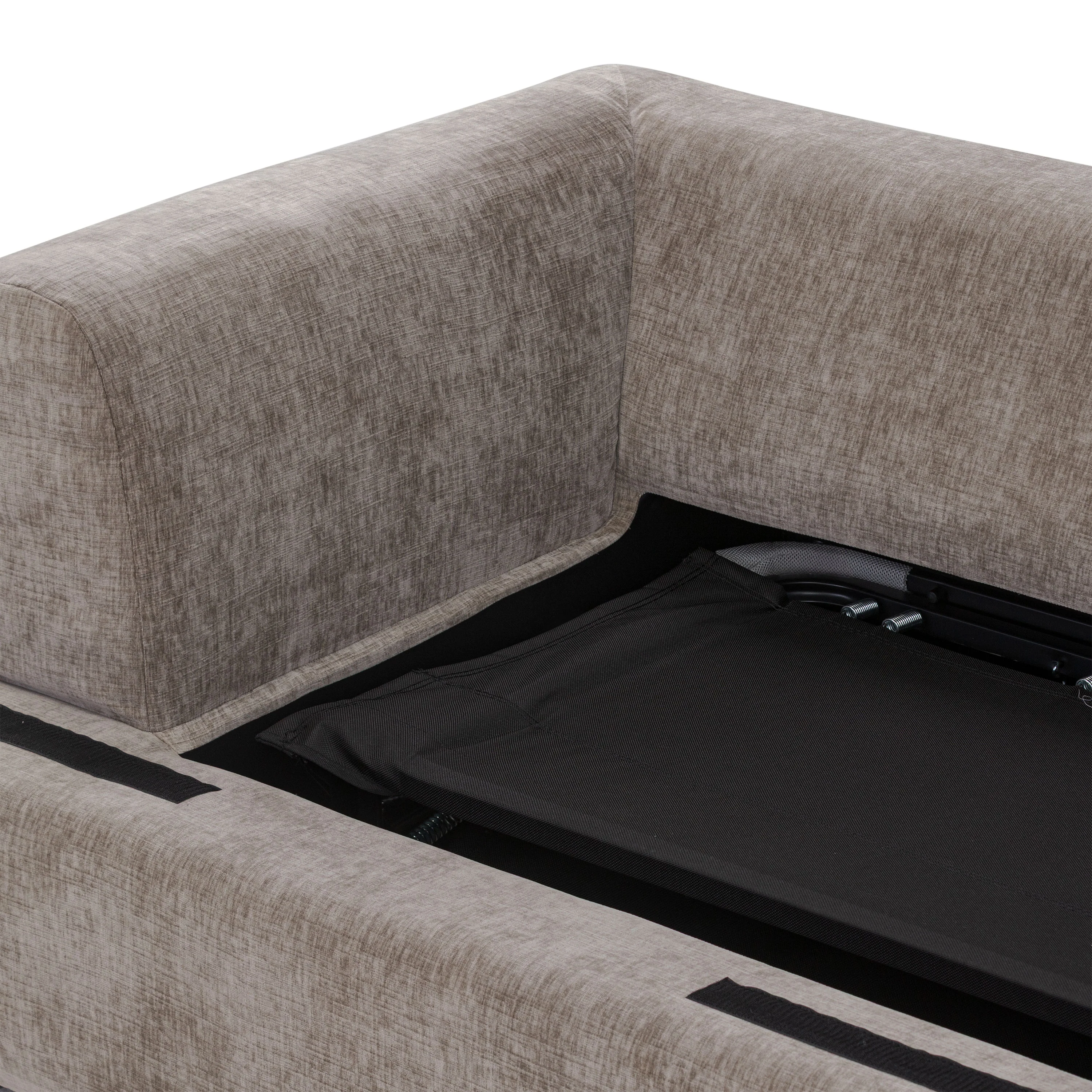 Milo Right-Facing Sleeper Sectional | Taupe Brown - Image 16