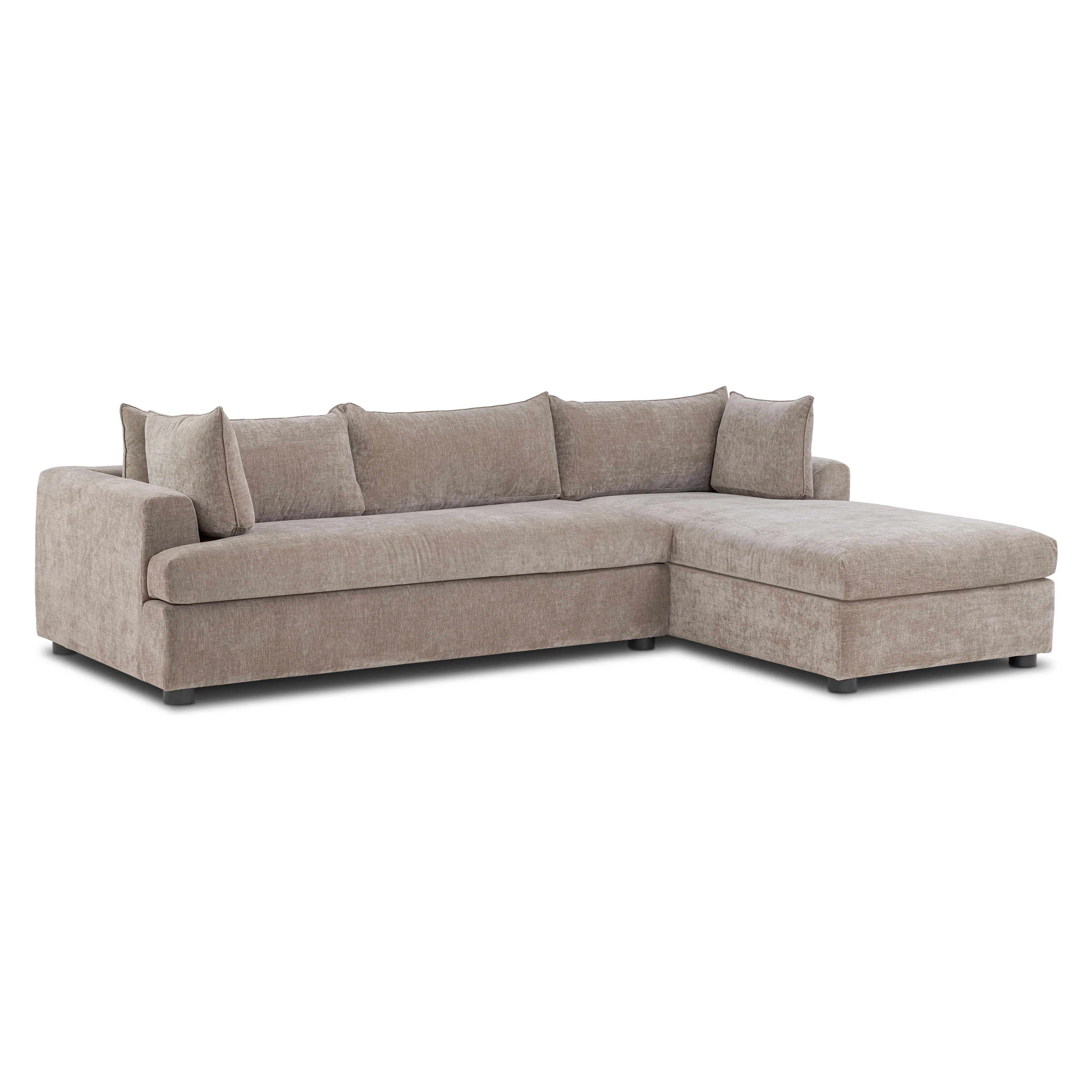 Milo Right-Facing Sleeper Sectional | Taupe Brown - Image 4