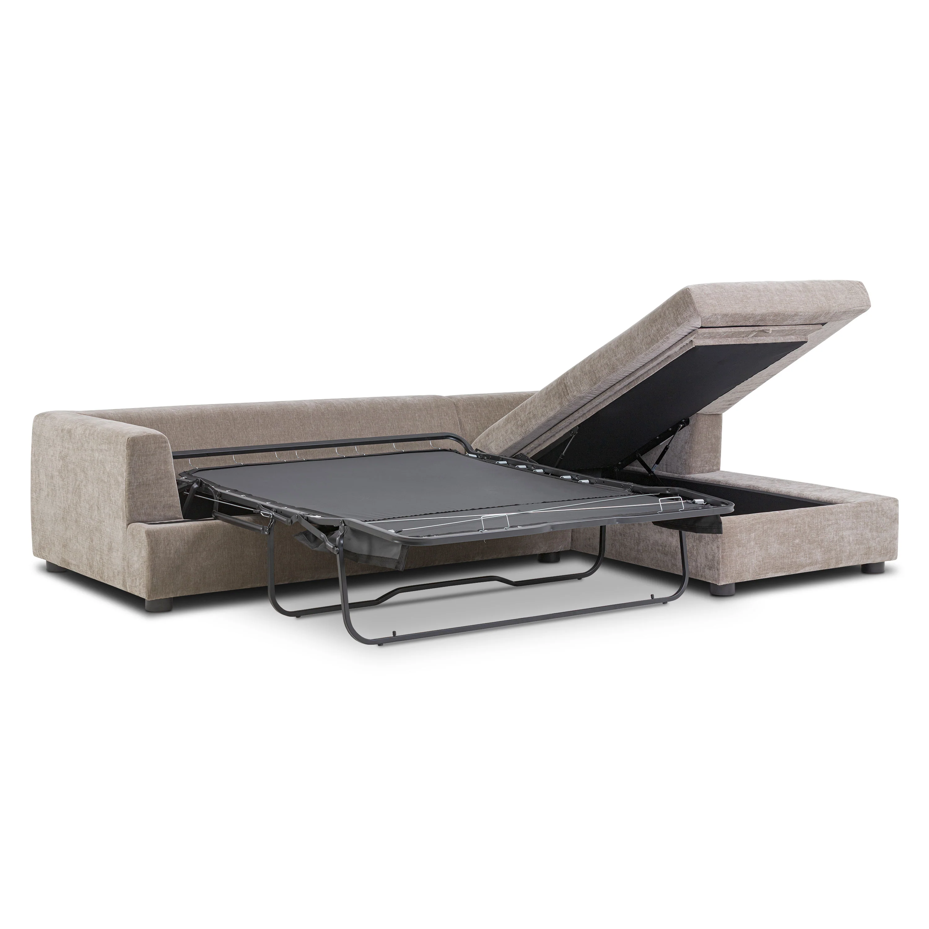 Milo Right-Facing Sleeper Sectional | Taupe Brown - Image 5