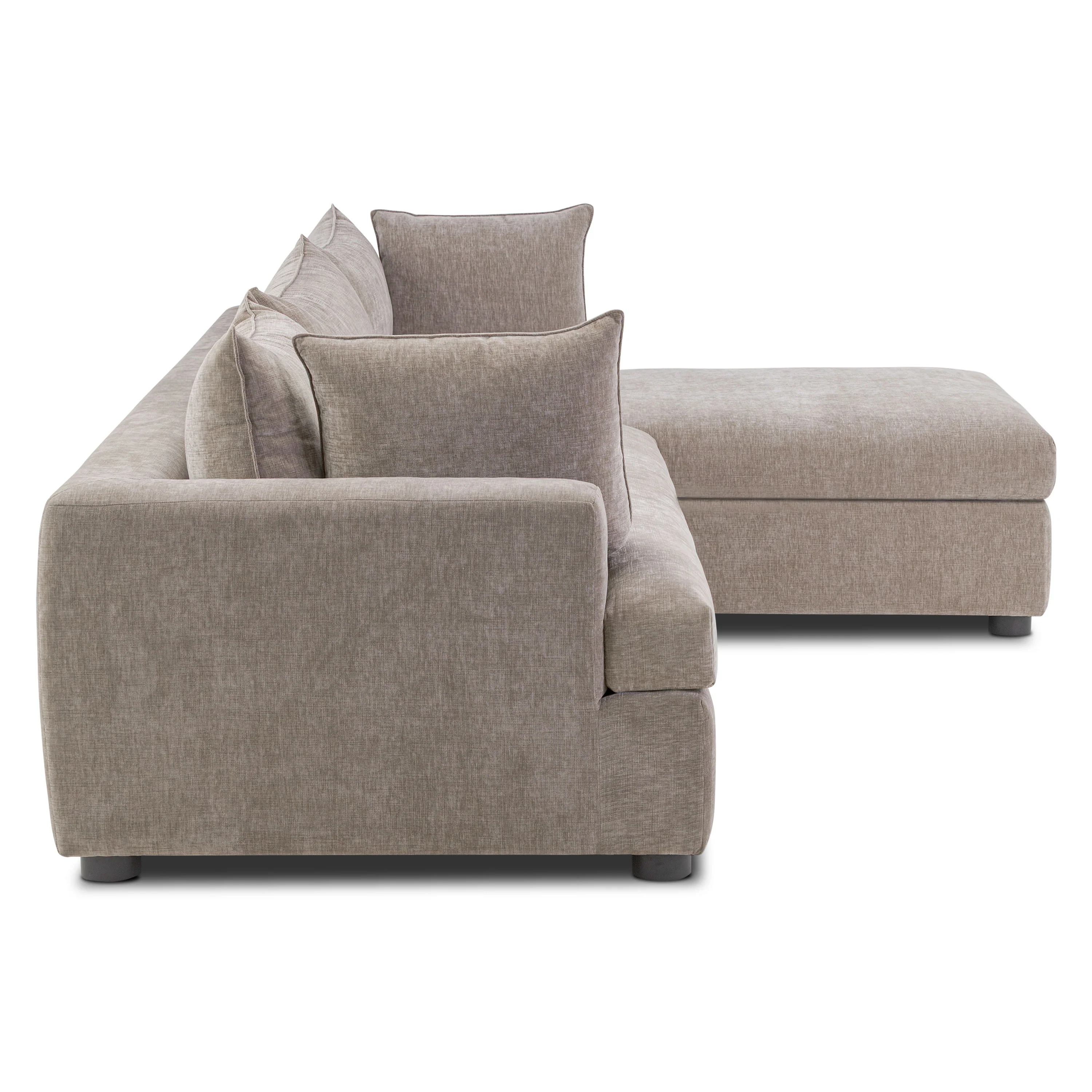 Milo Right-Facing Sleeper Sectional | Taupe Brown - Image 7