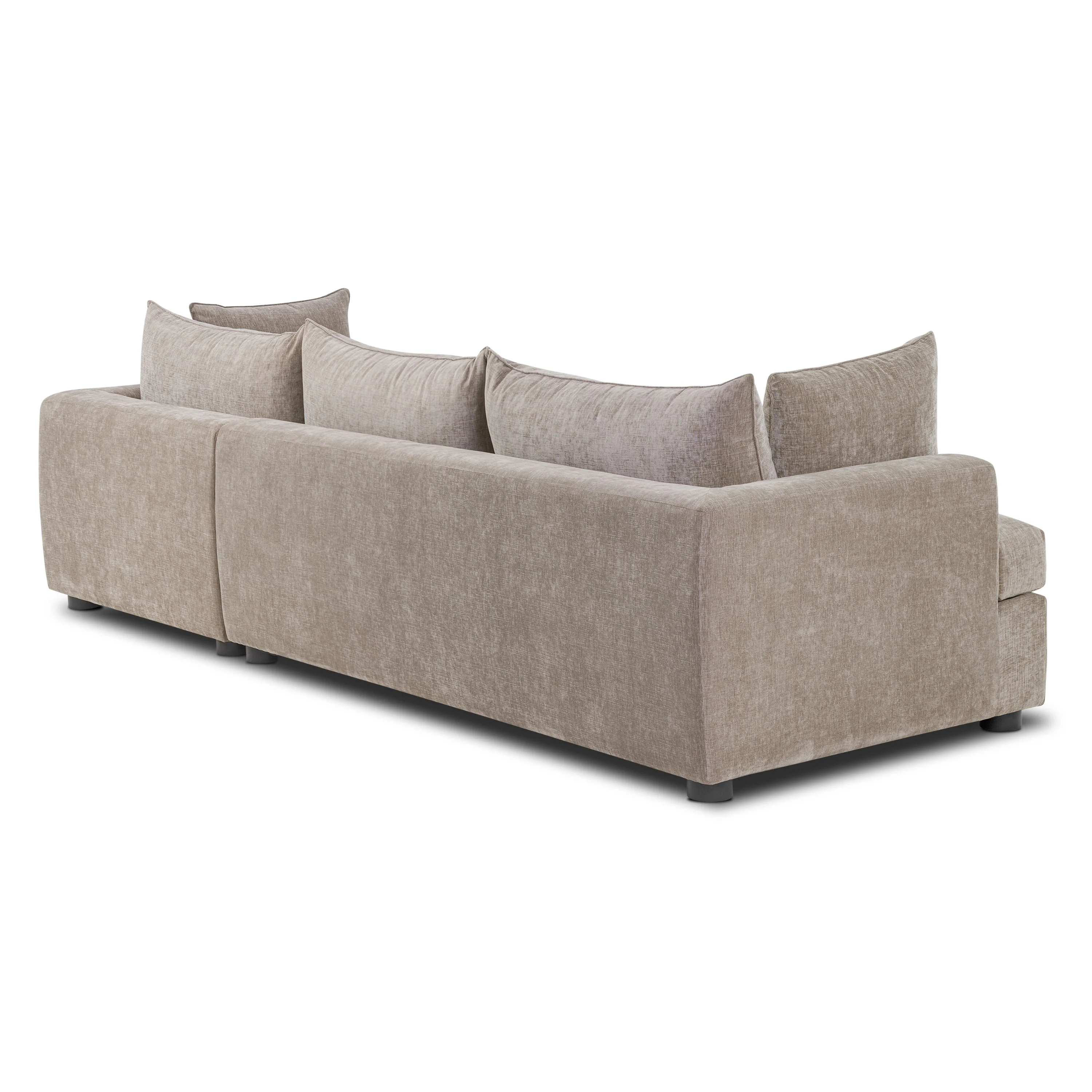Milo Right-Facing Sleeper Sectional | Taupe Brown - Image 8