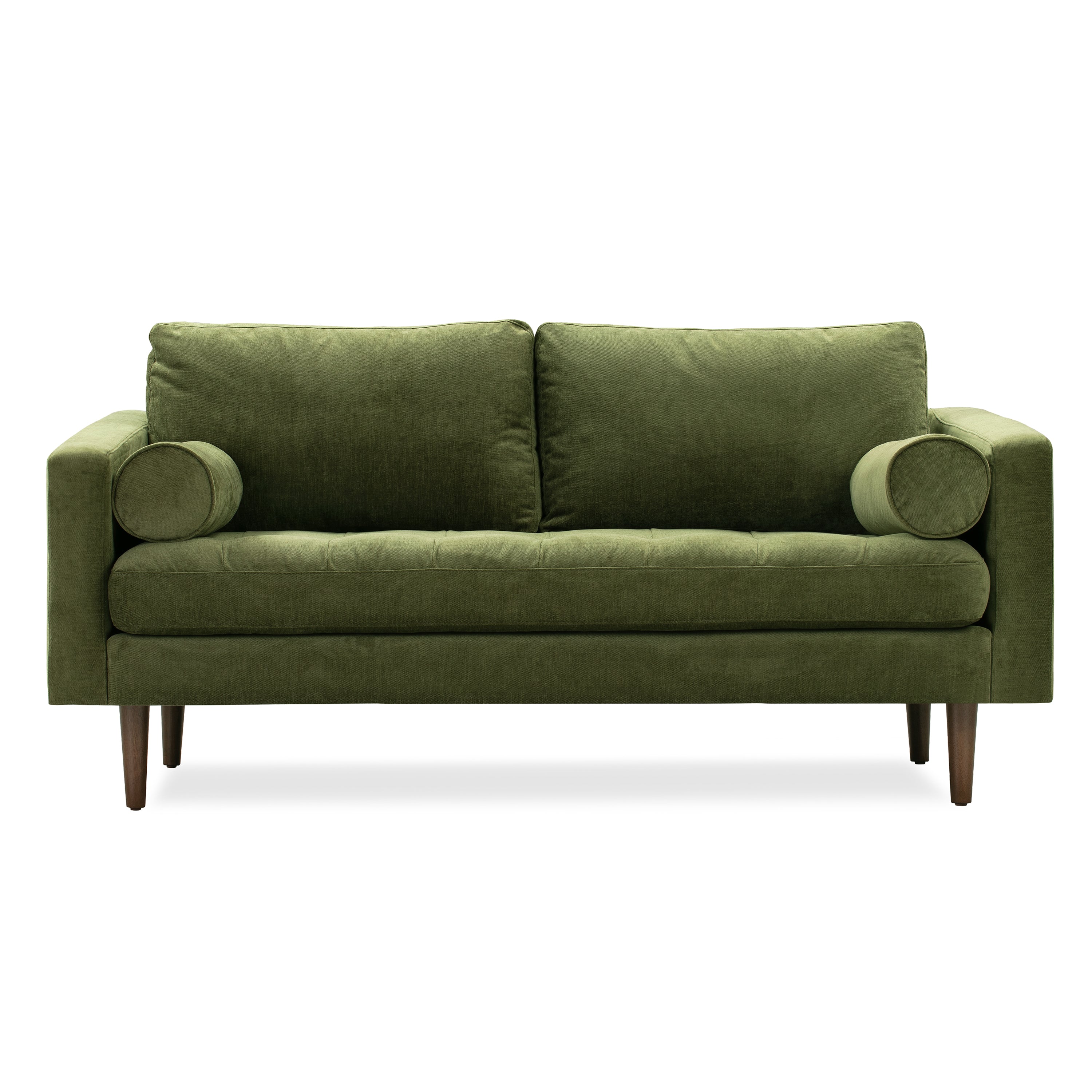 Napa 72" Velvet Apartment Sofa | Distressed Green - Image 4