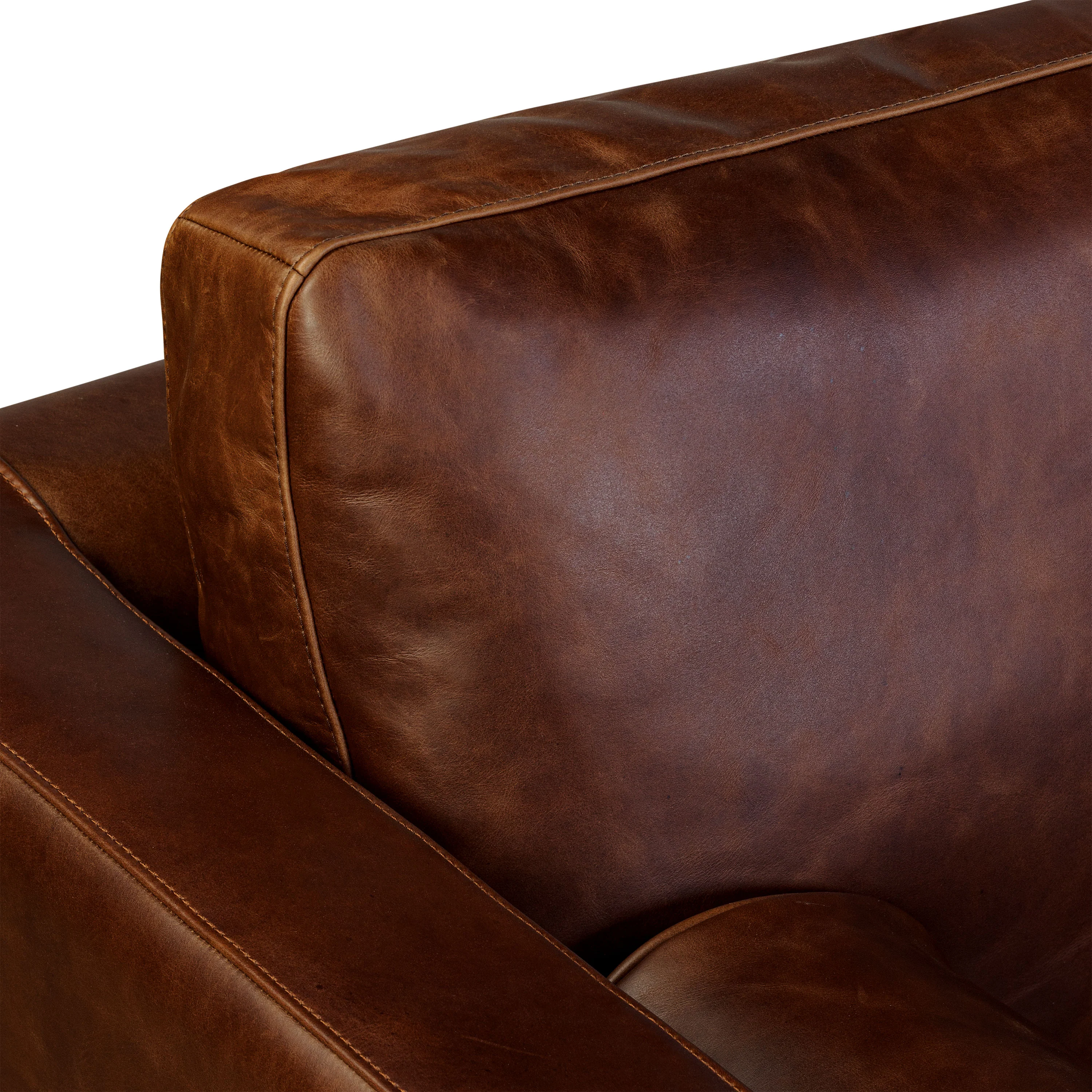 Napa 82" Leather Pull-Out Convertible Sleeper Sofa | Oscuro Brown - Image 14