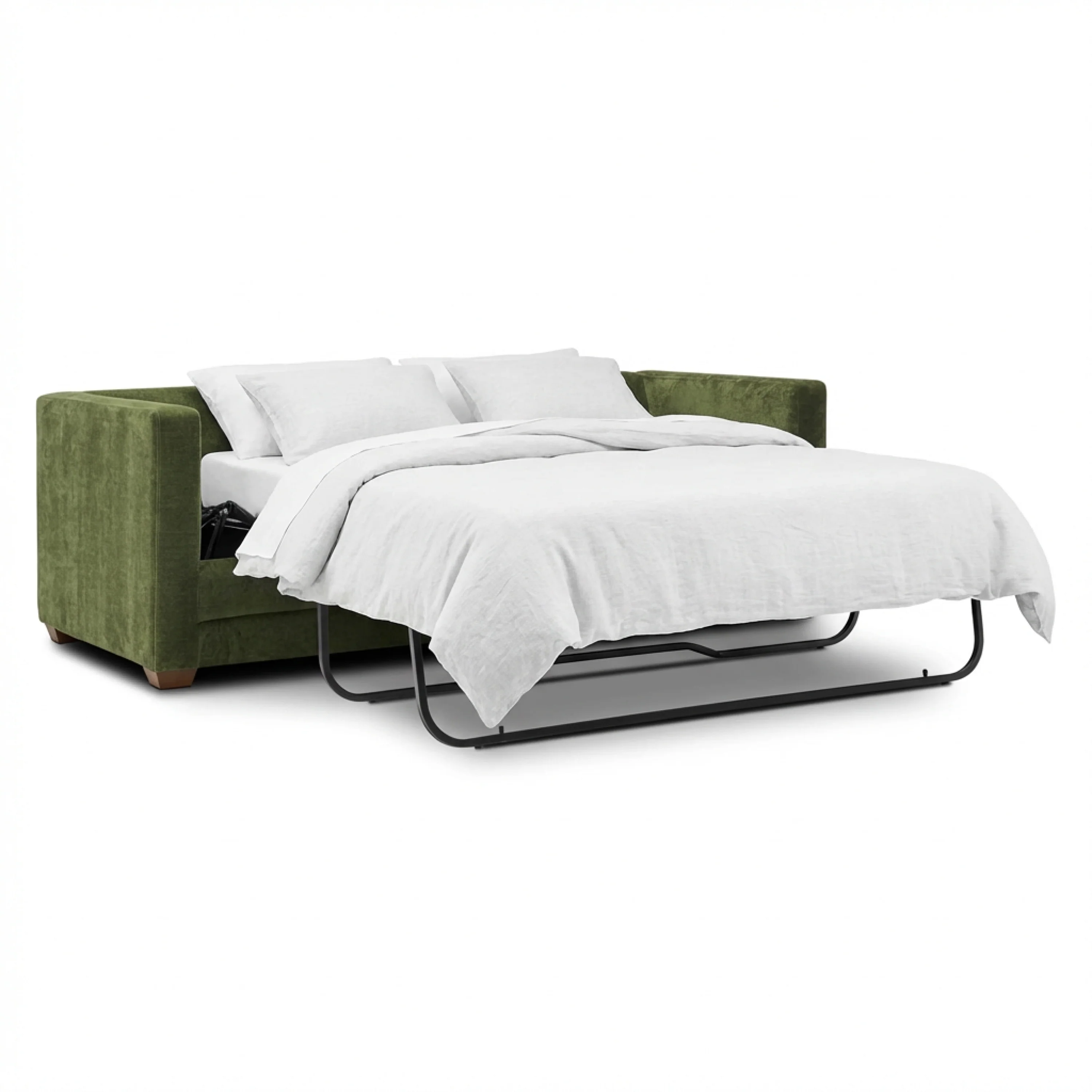 Napa 82" Pull-Out Sofa Bed | Distressed Green - Image 10