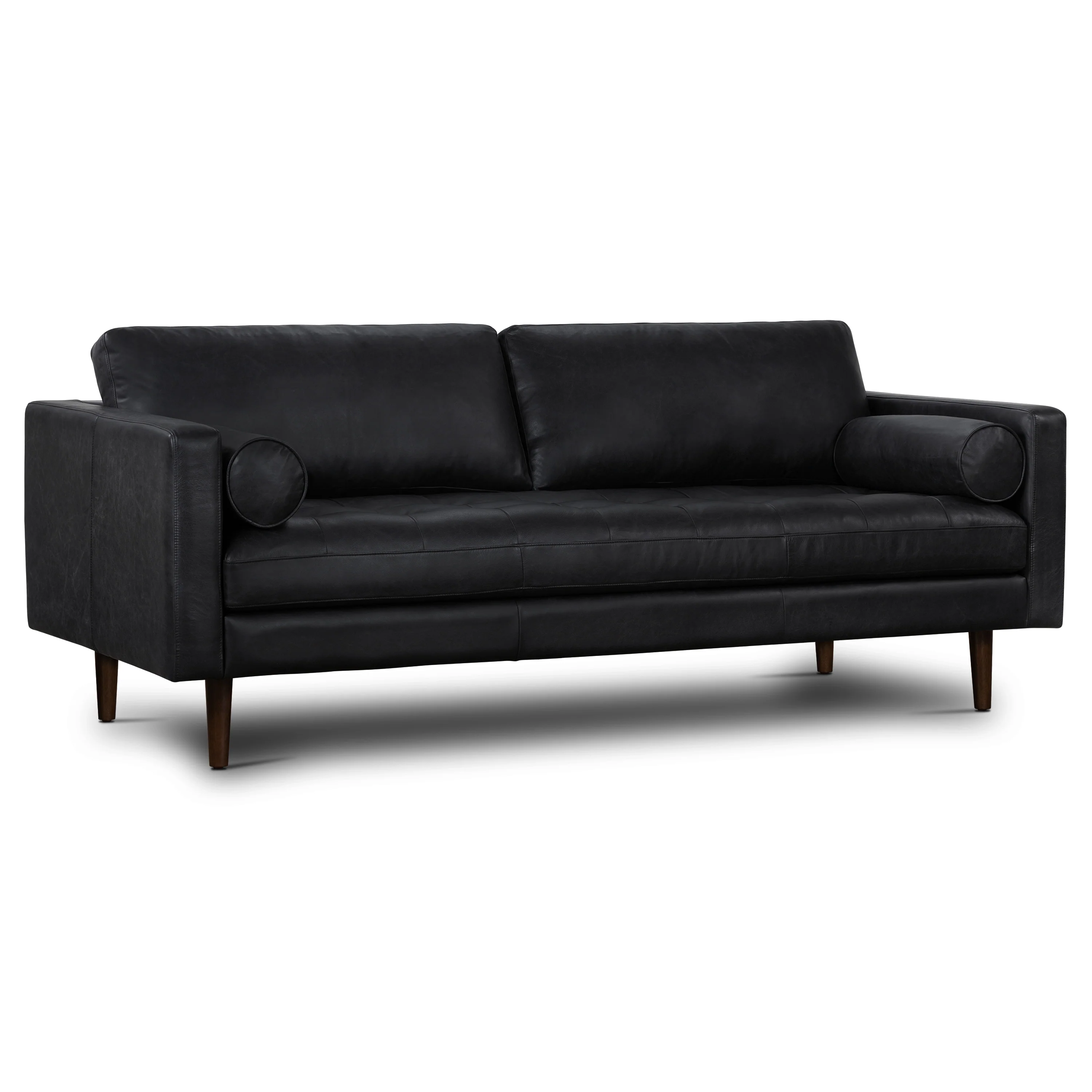 Napa 88.5” Leather Sofa | Onyx Black - Image 5