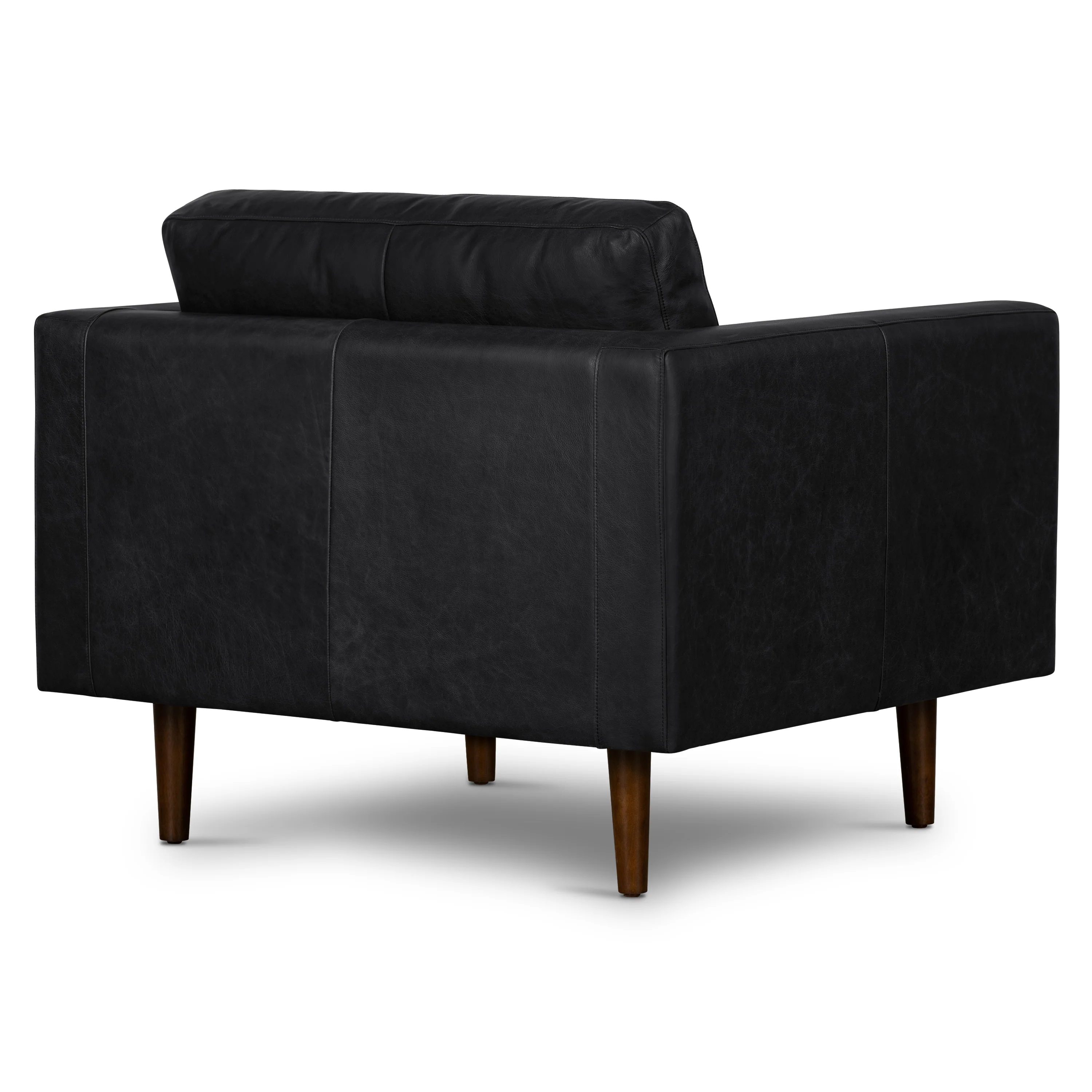 Napa Leather Lounge Chair | Onyx Black | Set of 2 - Image 6