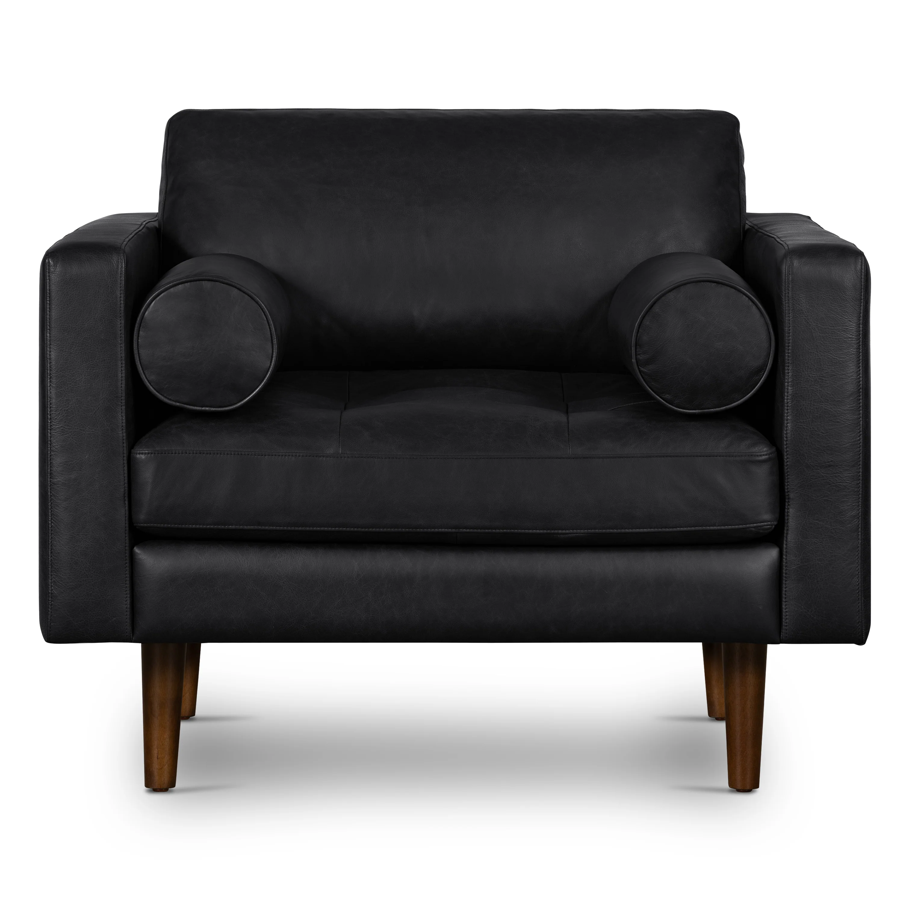 Napa Leather Lounge Chair | Onyx Black | Single - Image 3
