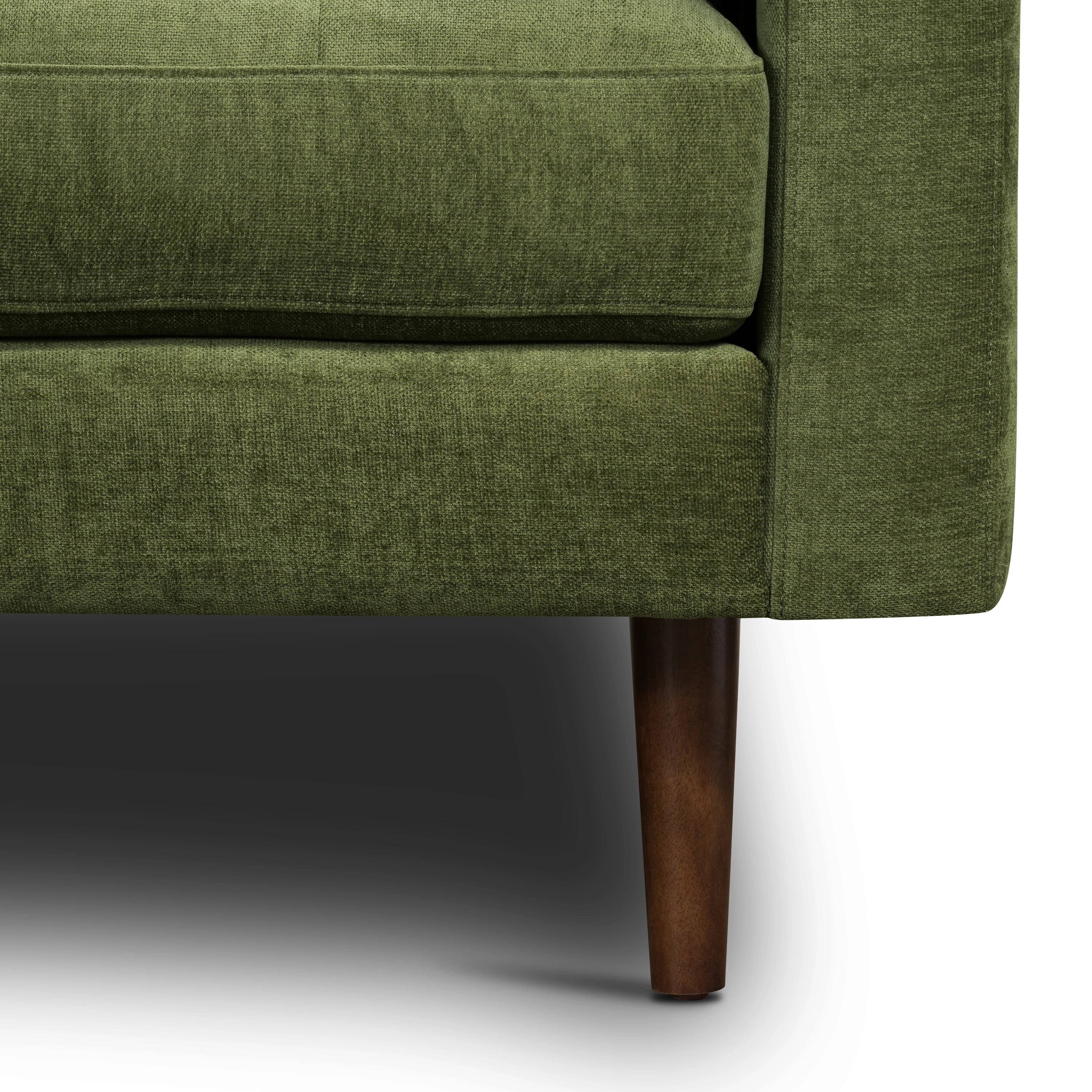 Napa Velvet Corner Sectional Sofa | Distressed Green - Image 11
