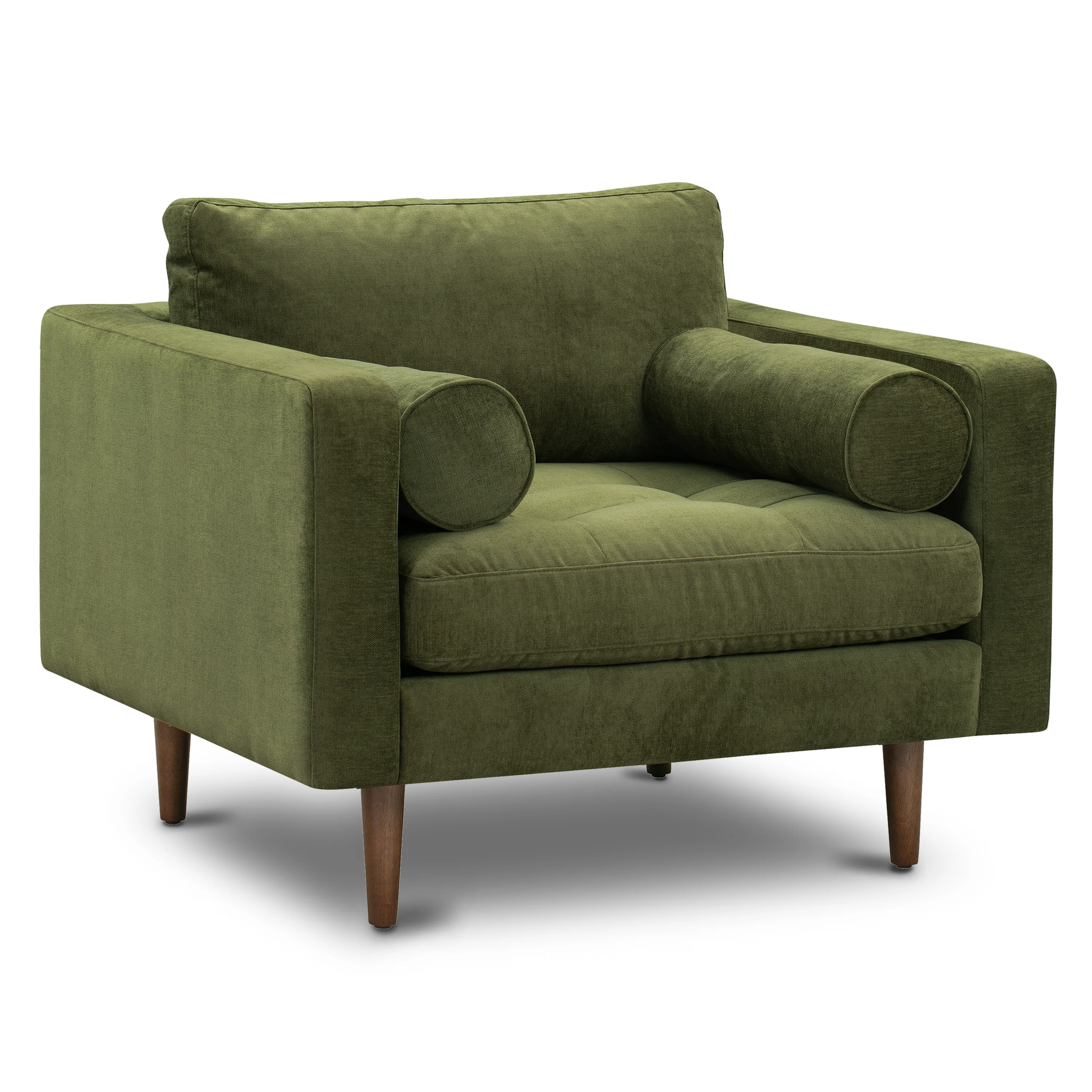 Napa Velvet Lounge Chair | Distressed Green | Set of 2 - Image 6