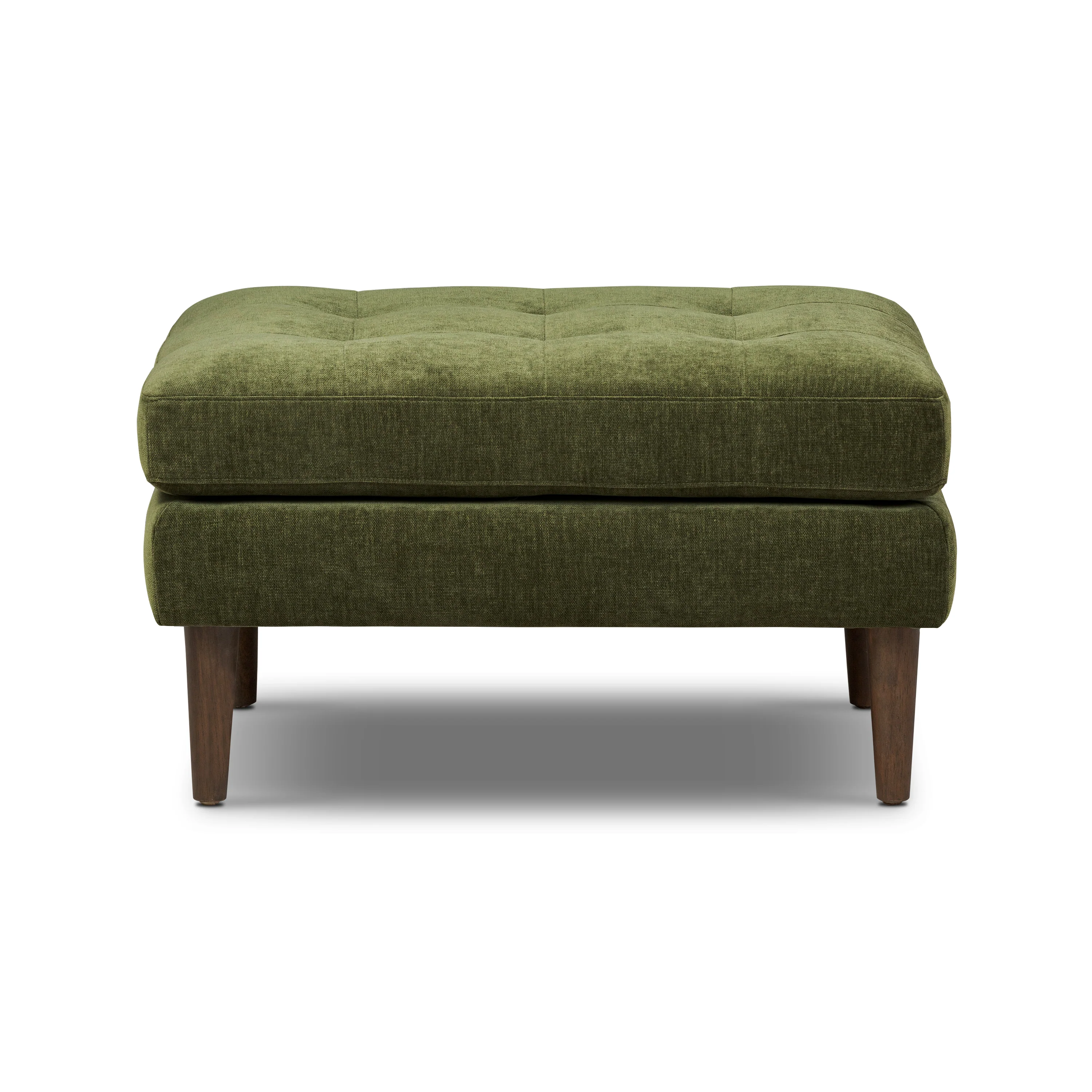Napa Velvet Ottoman | Distressed Green - Image 3