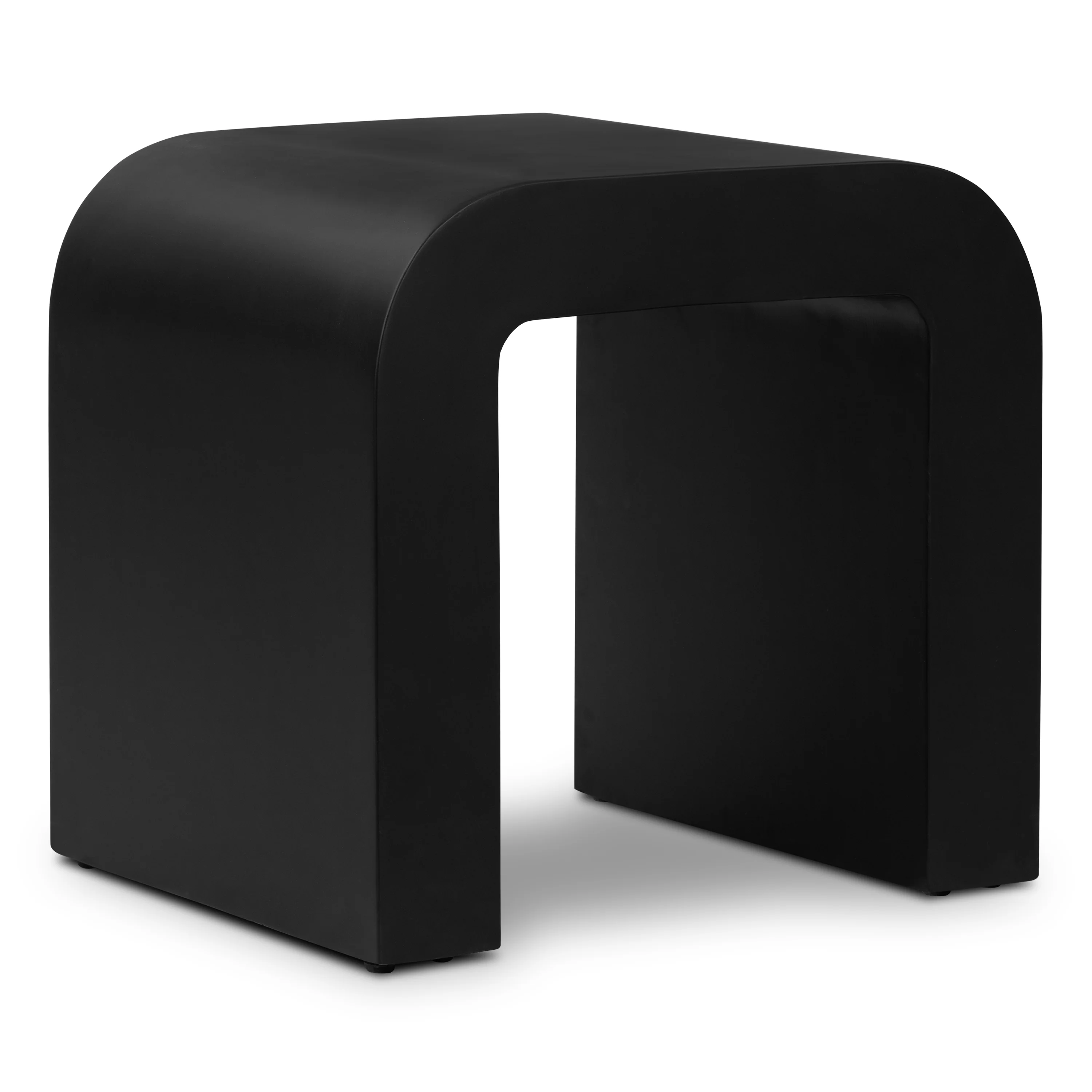 Naples Horseshoe Side Table | Black Concrete - Image 2