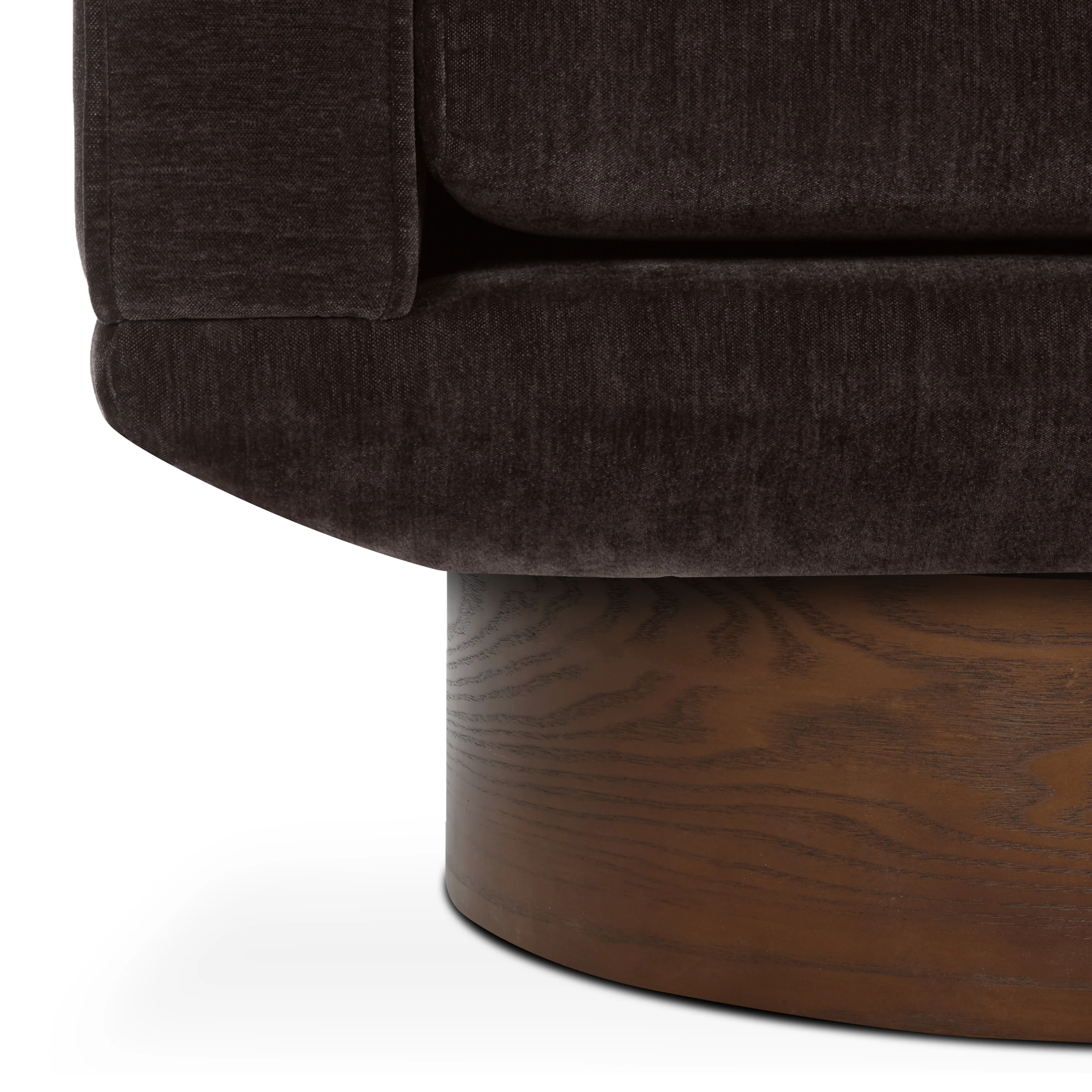 Nera Swivel Lounge Chair | Ganache Brown - Image 12