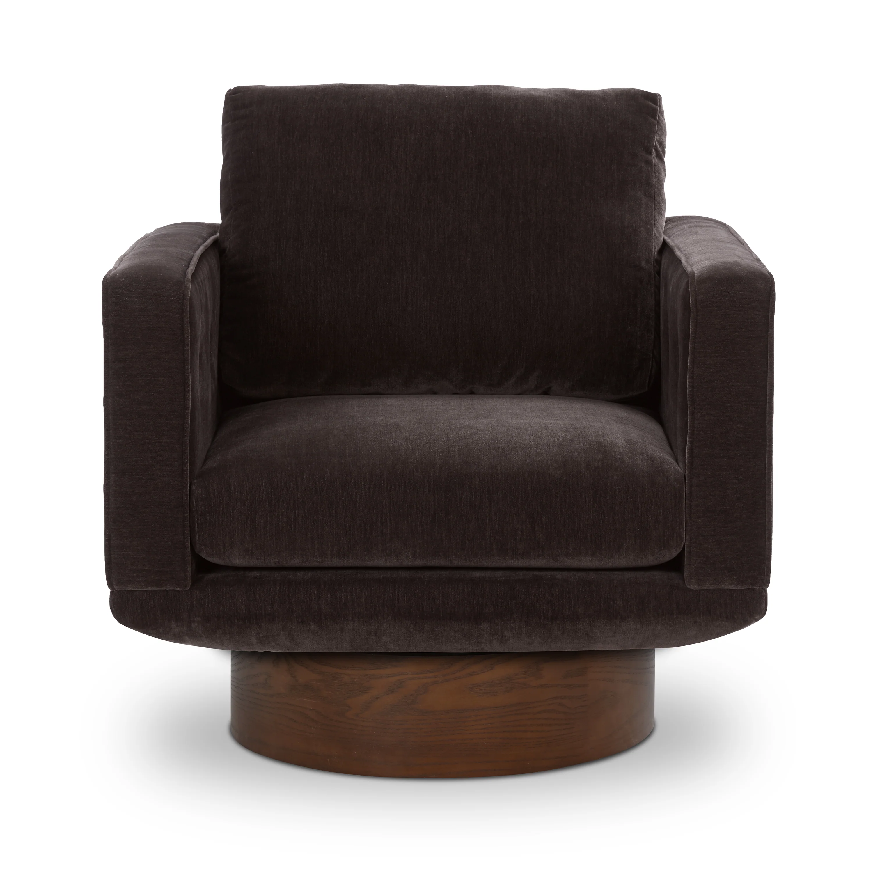 Nera Swivel Lounge Chair | Ganache Brown - Image 3