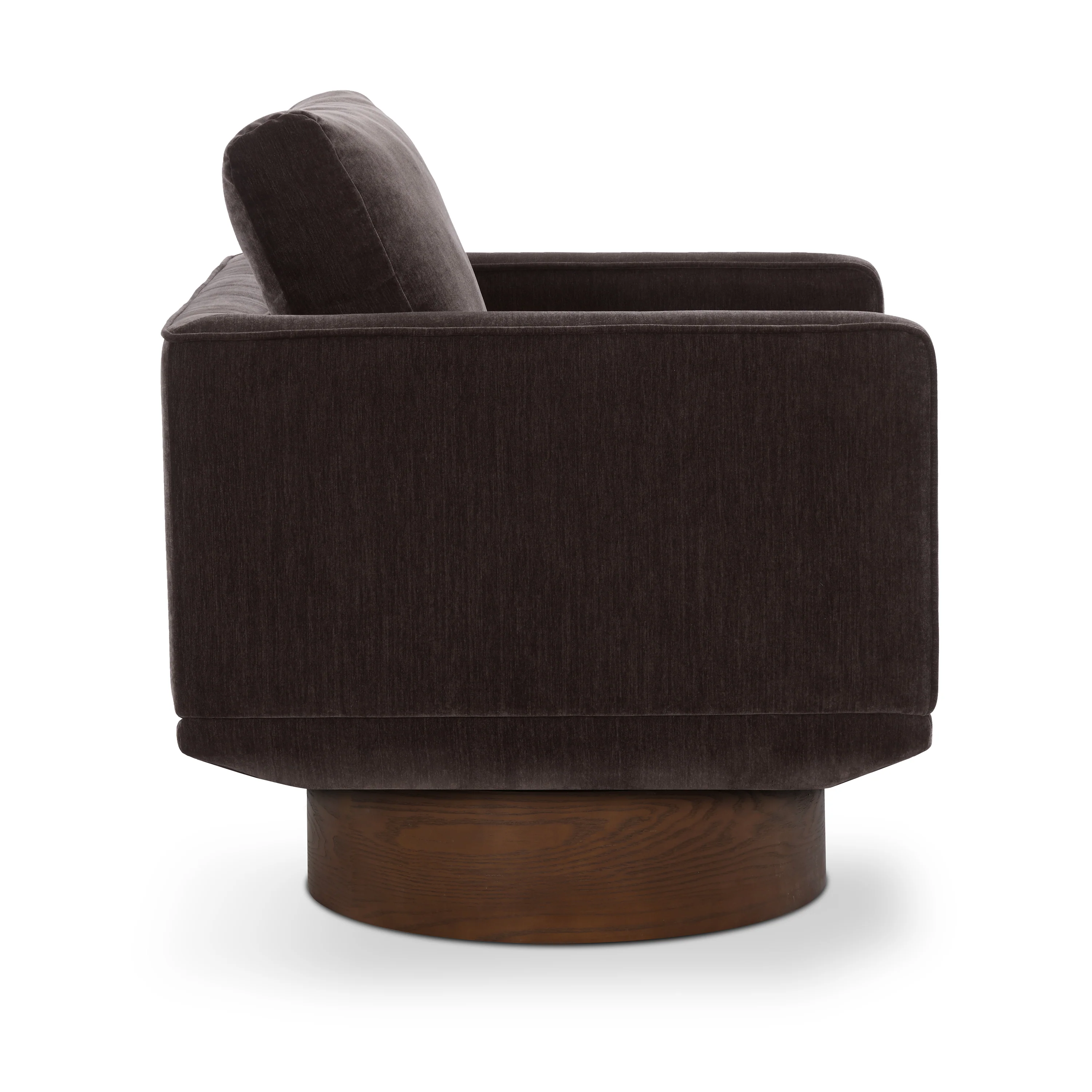 Nera Swivel Lounge Chair | Ganache Brown - Image 5