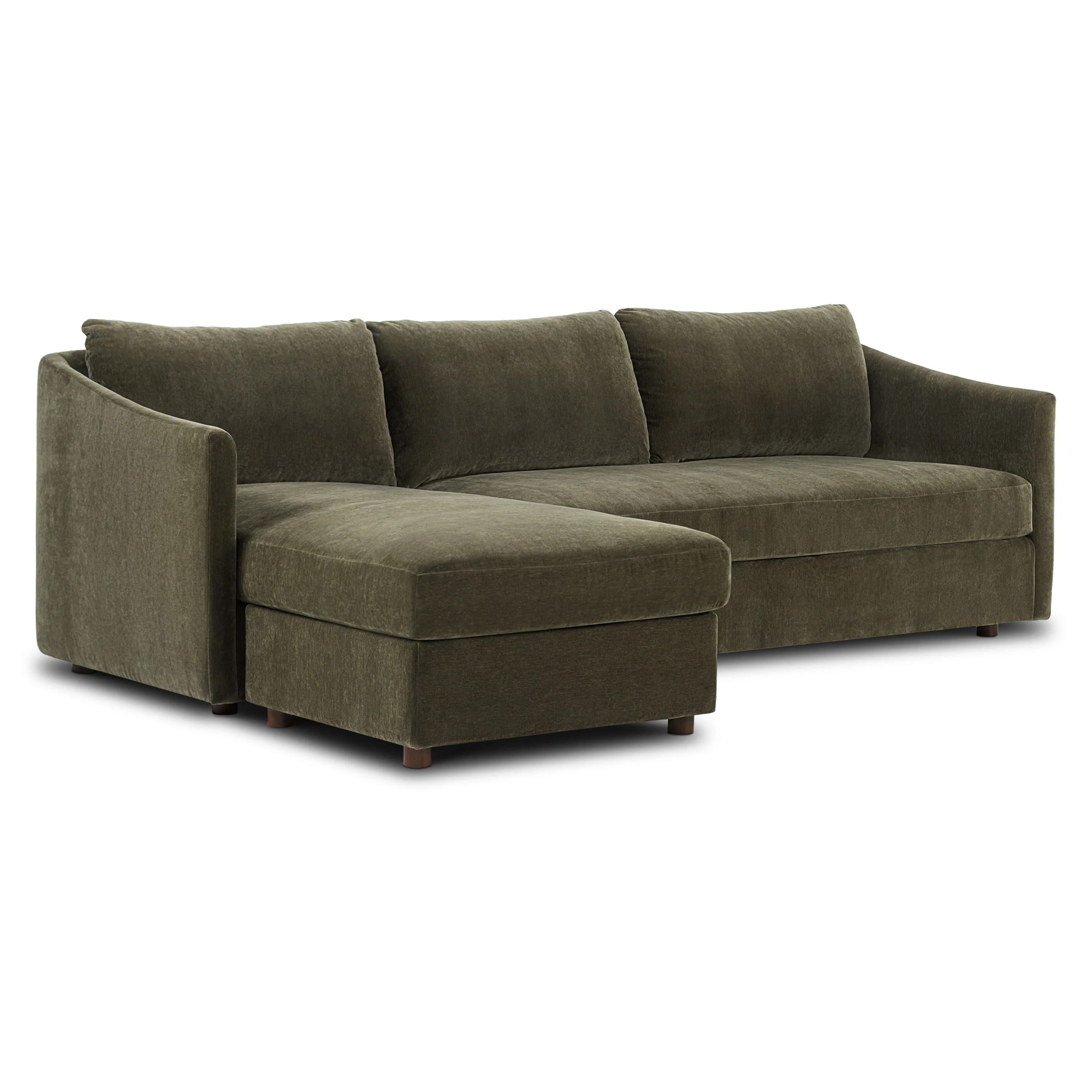 Nervan Reversible Chaise Sectional (105.5") | Lume Green - Image 7