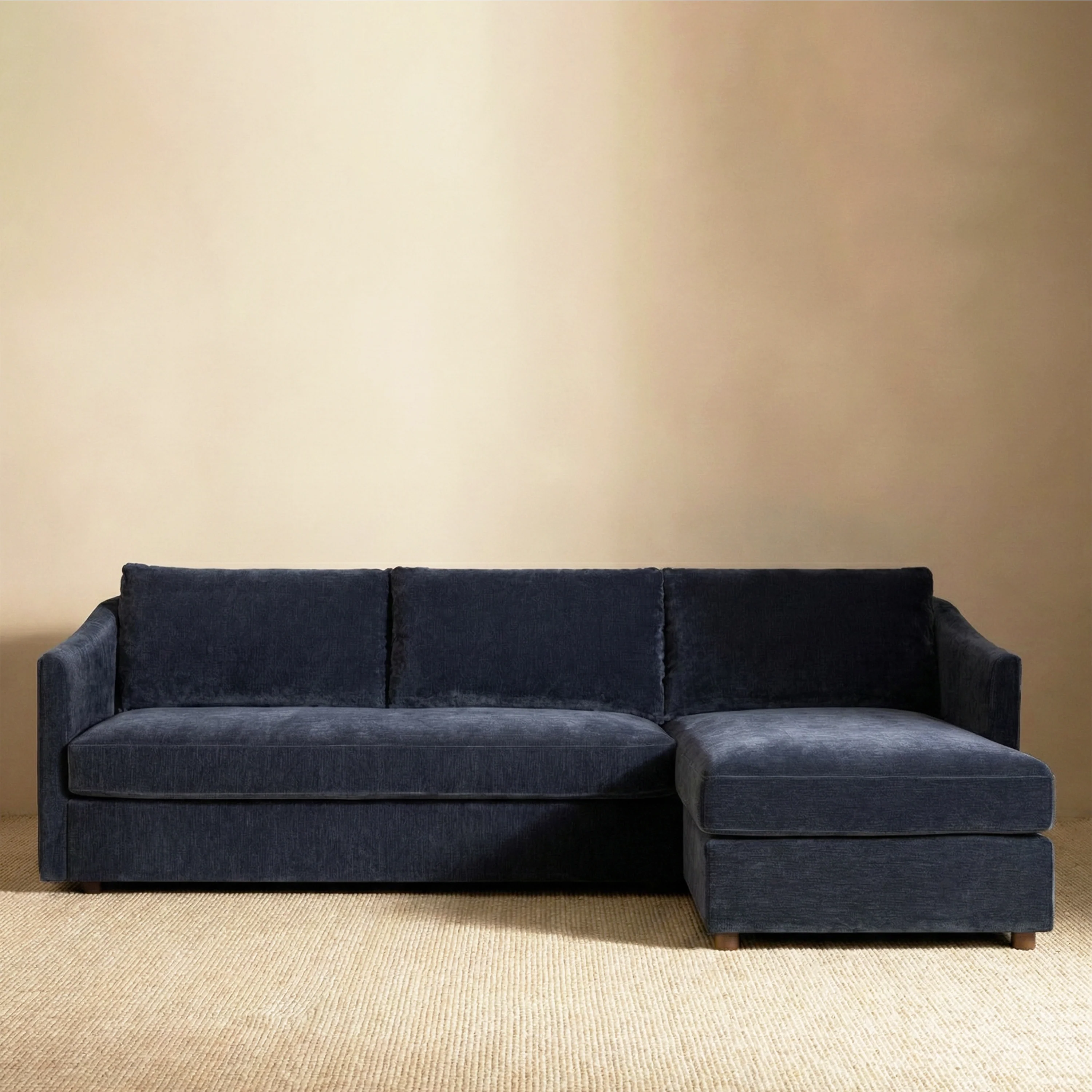 Nervan Reversible Chaise Sectional (105.5") - Mystic Blue - Image 3