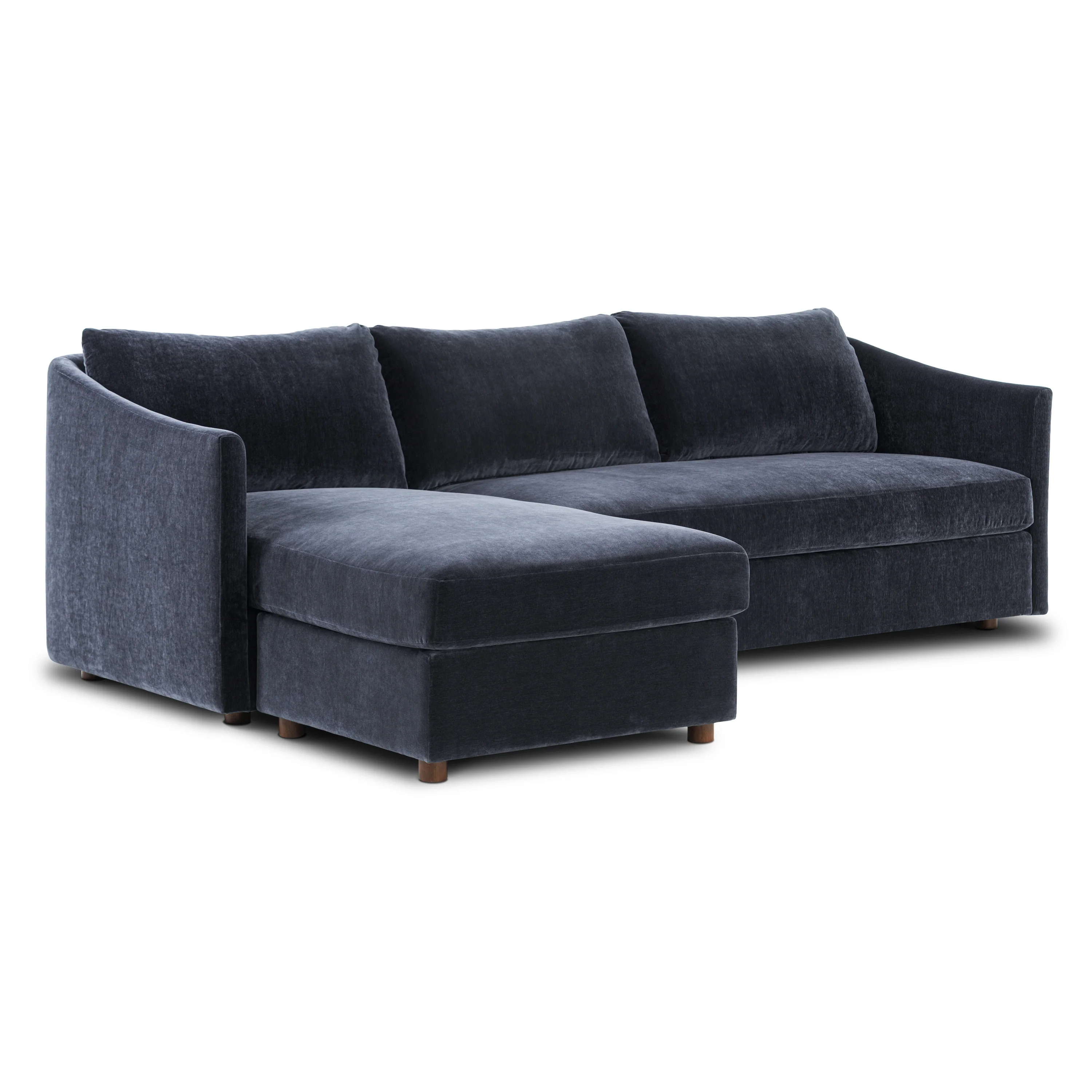 Nervan Reversible Chaise Sectional (105.5") - Mystic Blue - Image 7