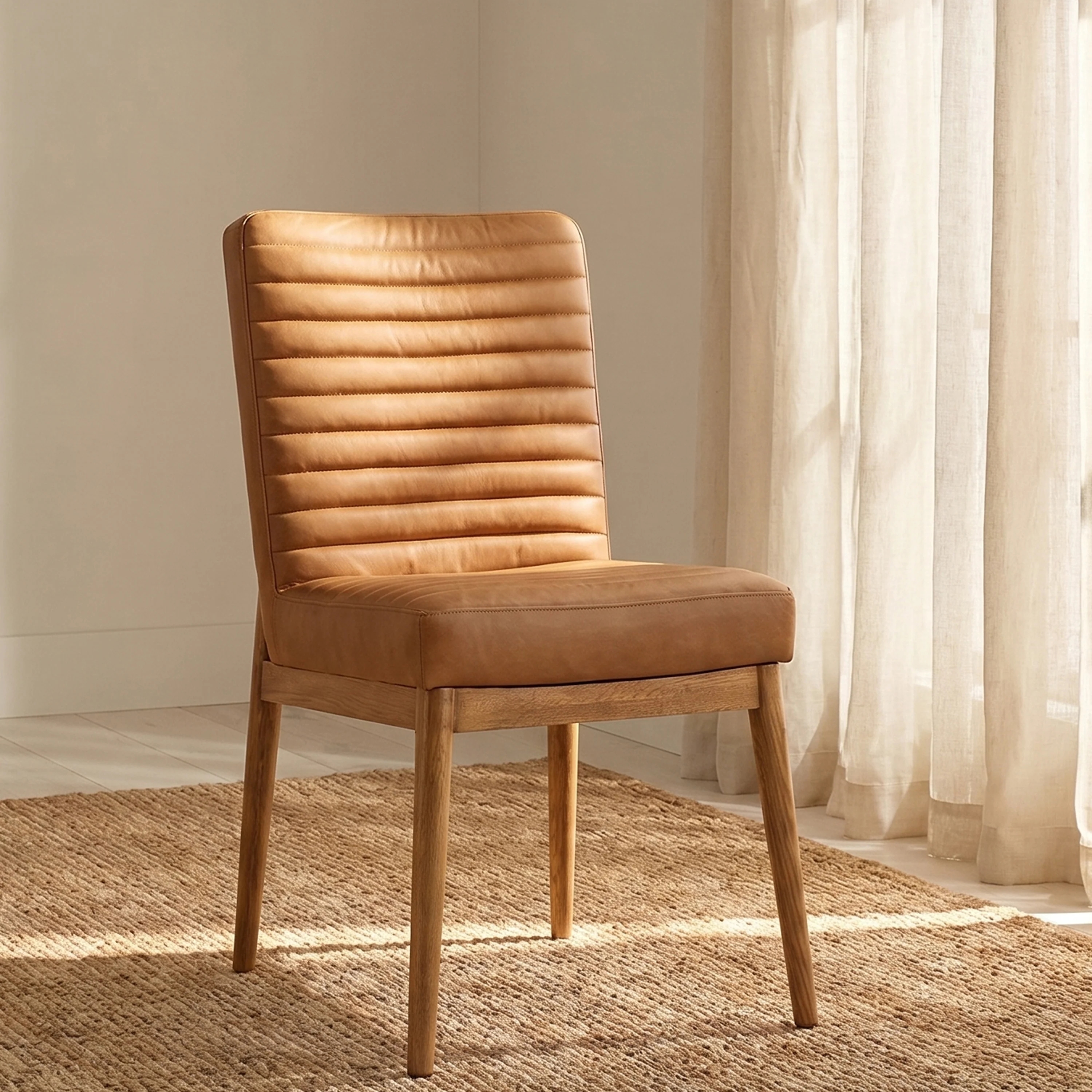 Nivo Leather Dining Chair | Waxed Tan - Image 2