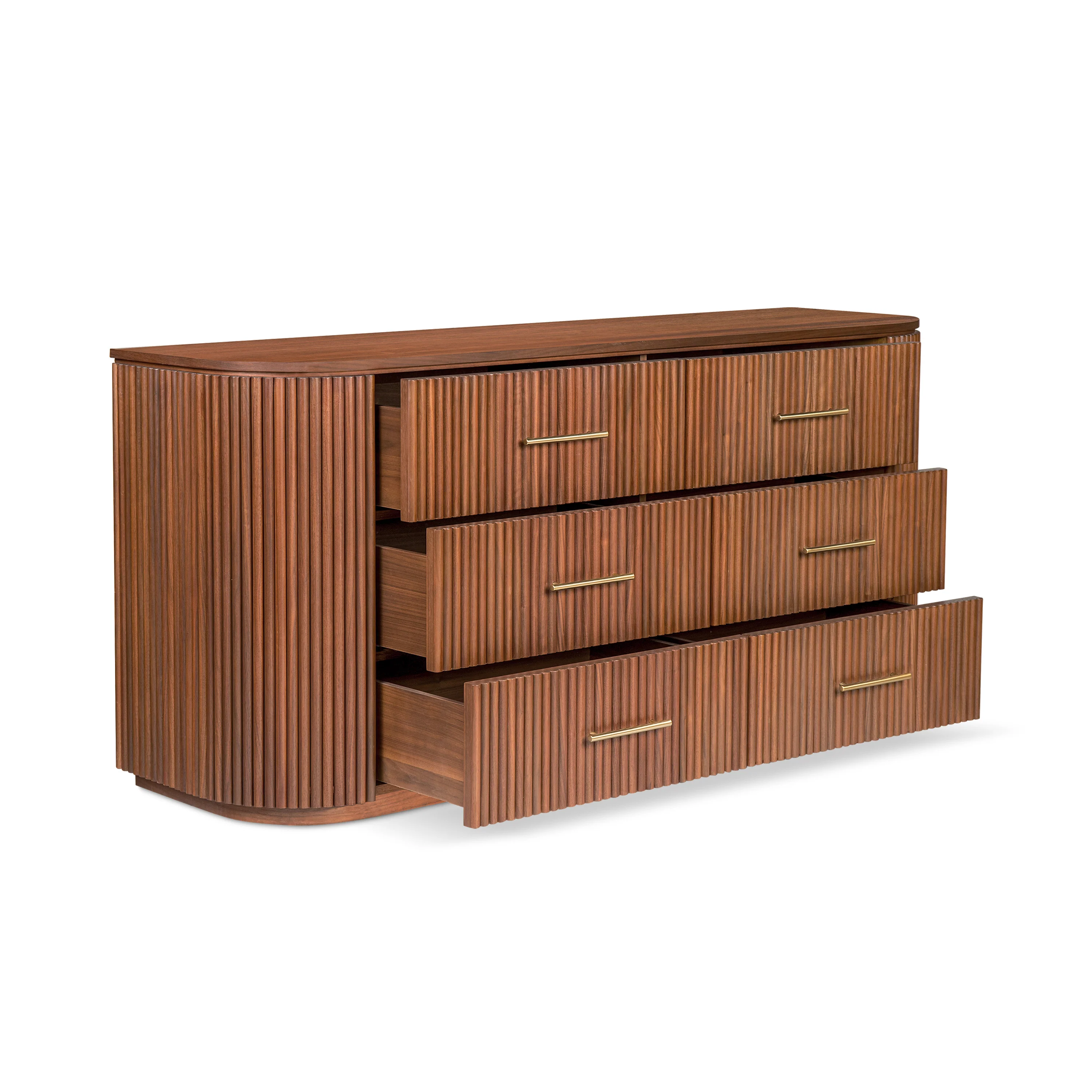 Noir 6 Drawer Dresser | Walnut - Image 5