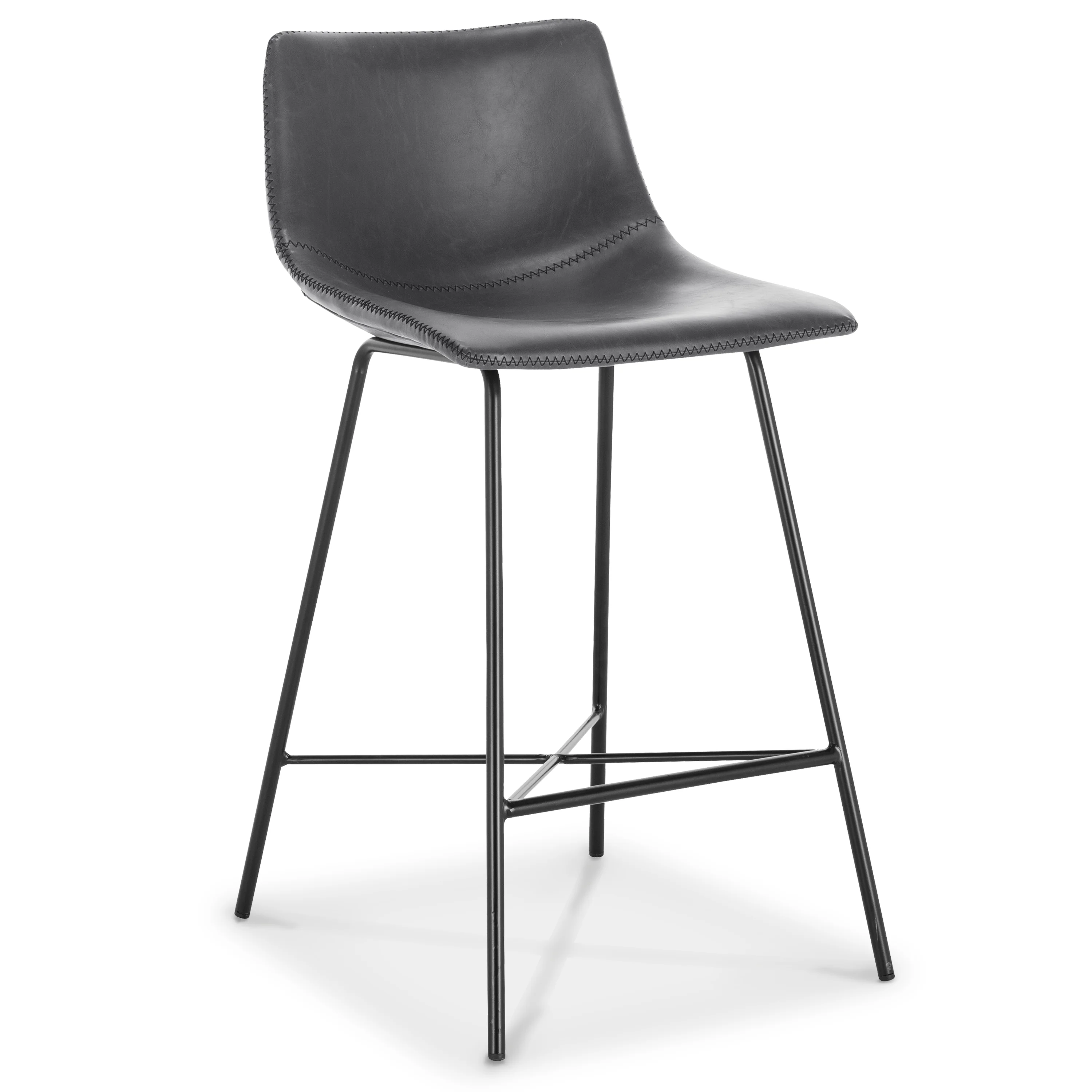 Paxton 24” Counter Height Stool | Grey | Set of 3 - Image 7