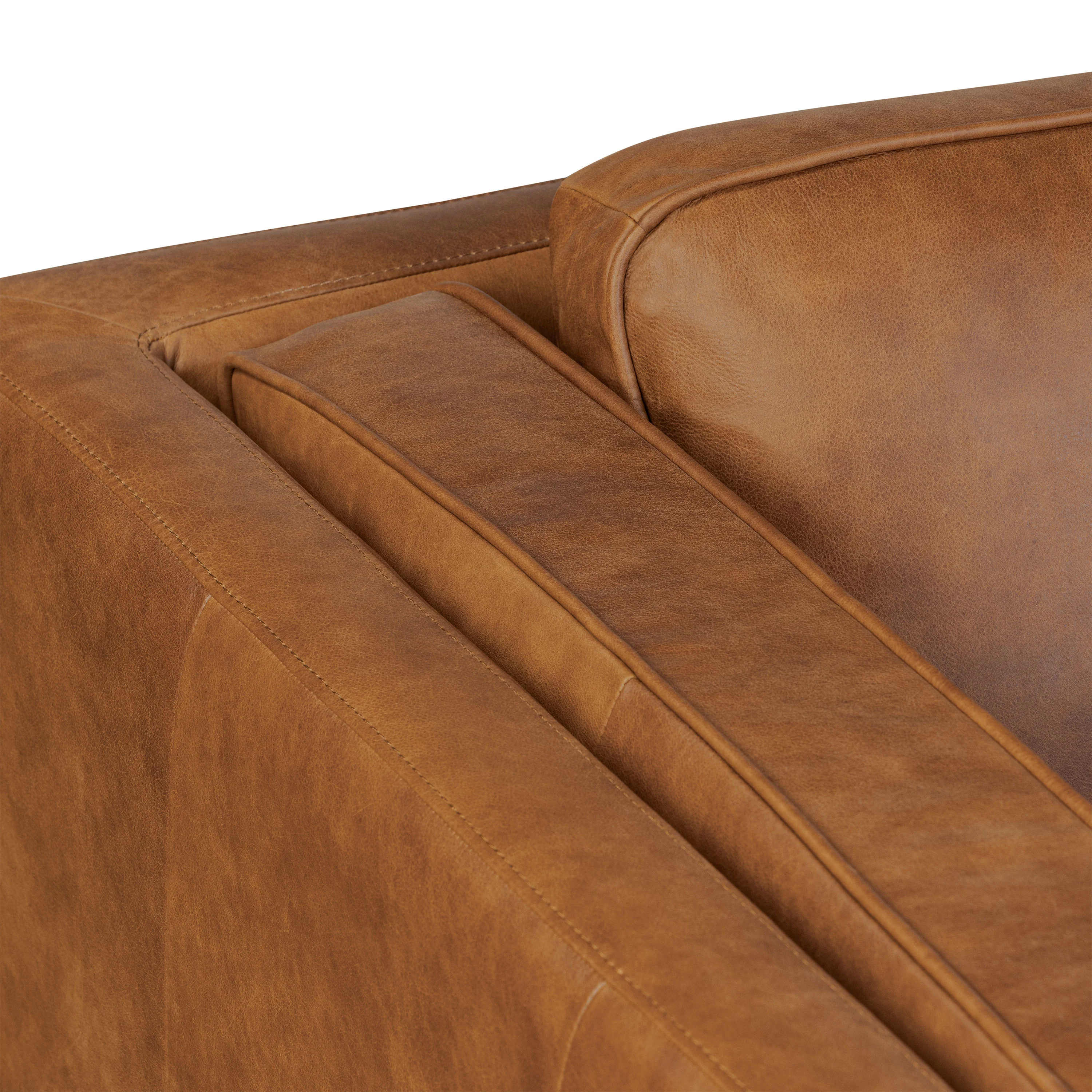 Salo 99" Leather Sofa | Russet Tan - Image 11