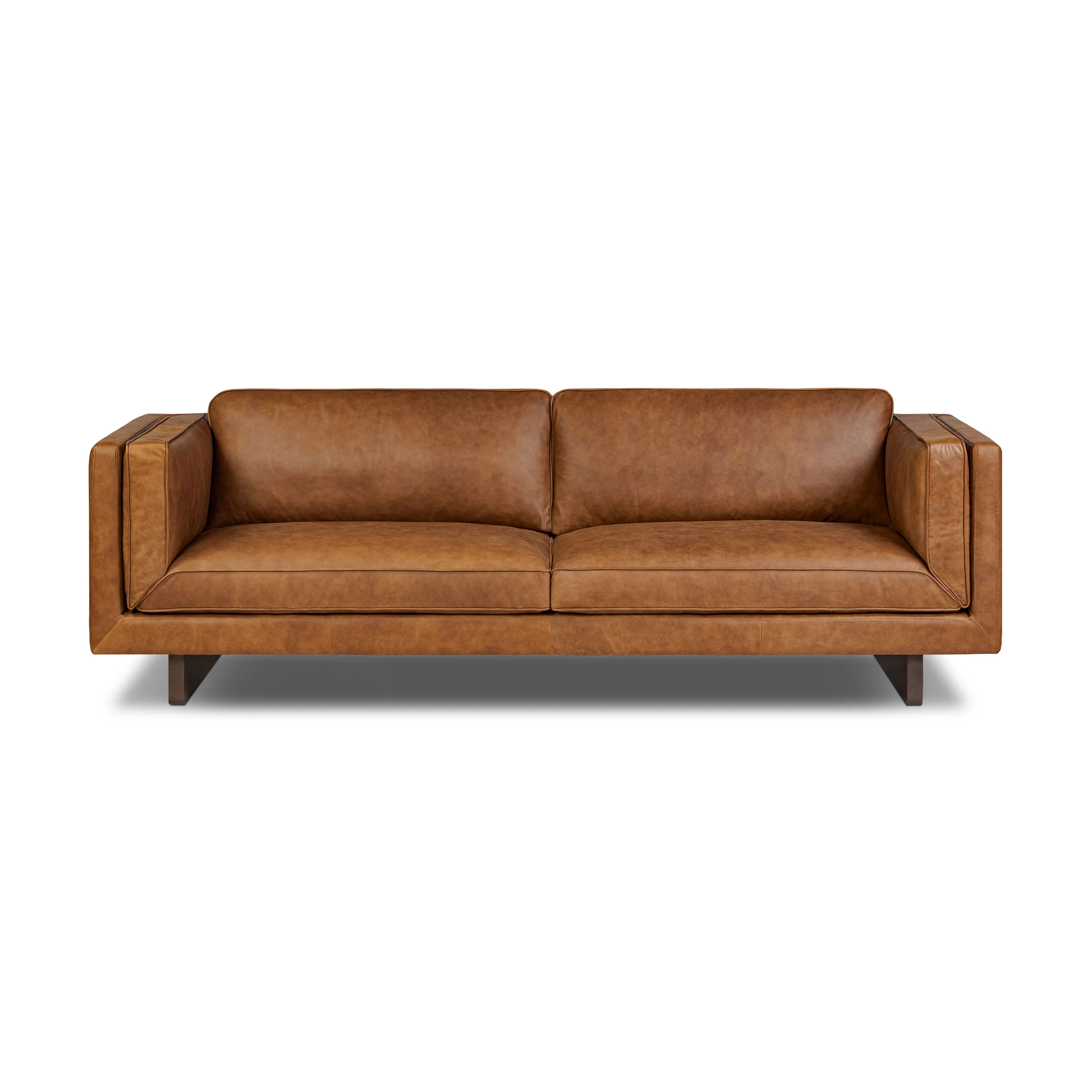 Salo 99" Leather Sofa | Russet Tan - Image 3