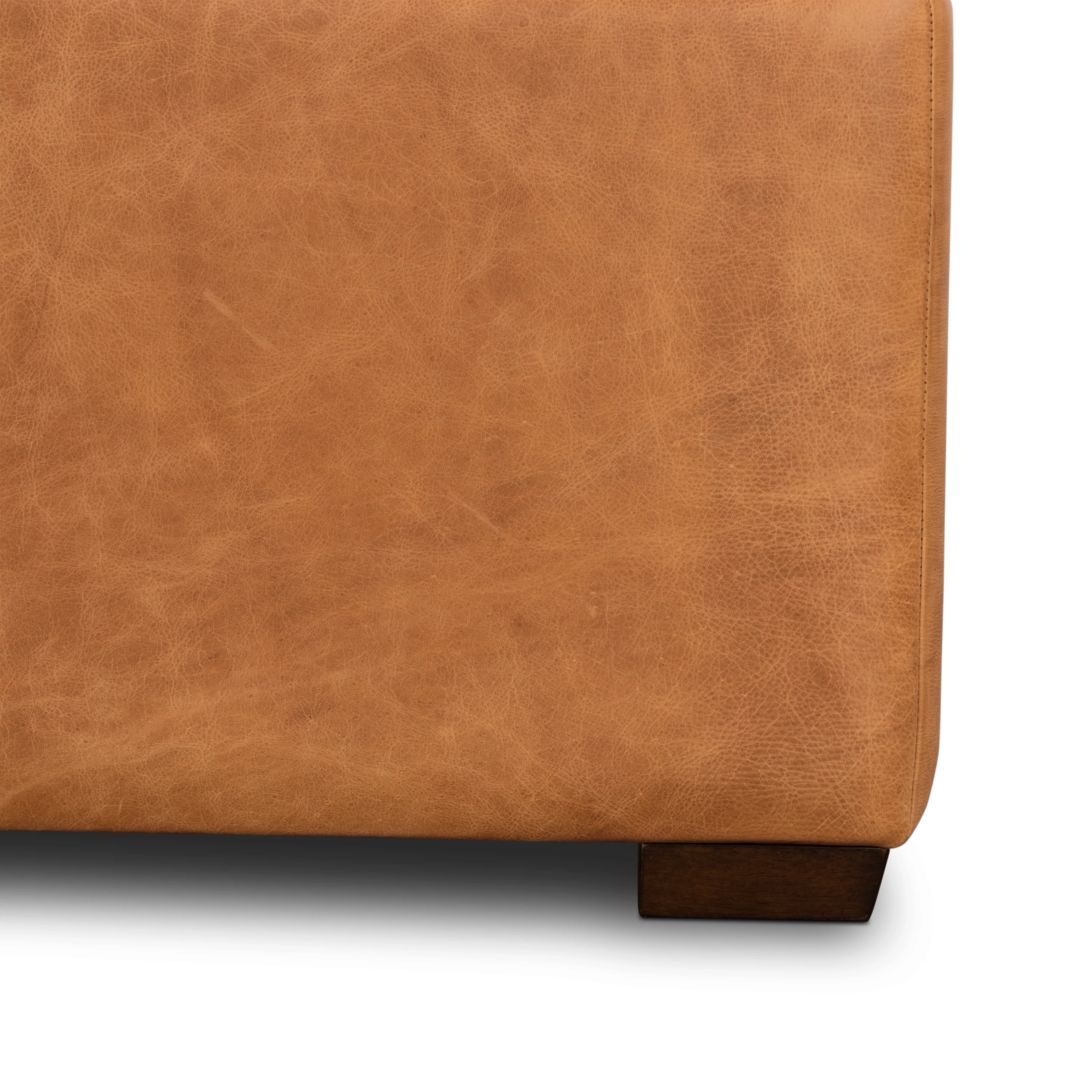 Senja Leather Storage Ottoman | Cognac Tan - Image 12