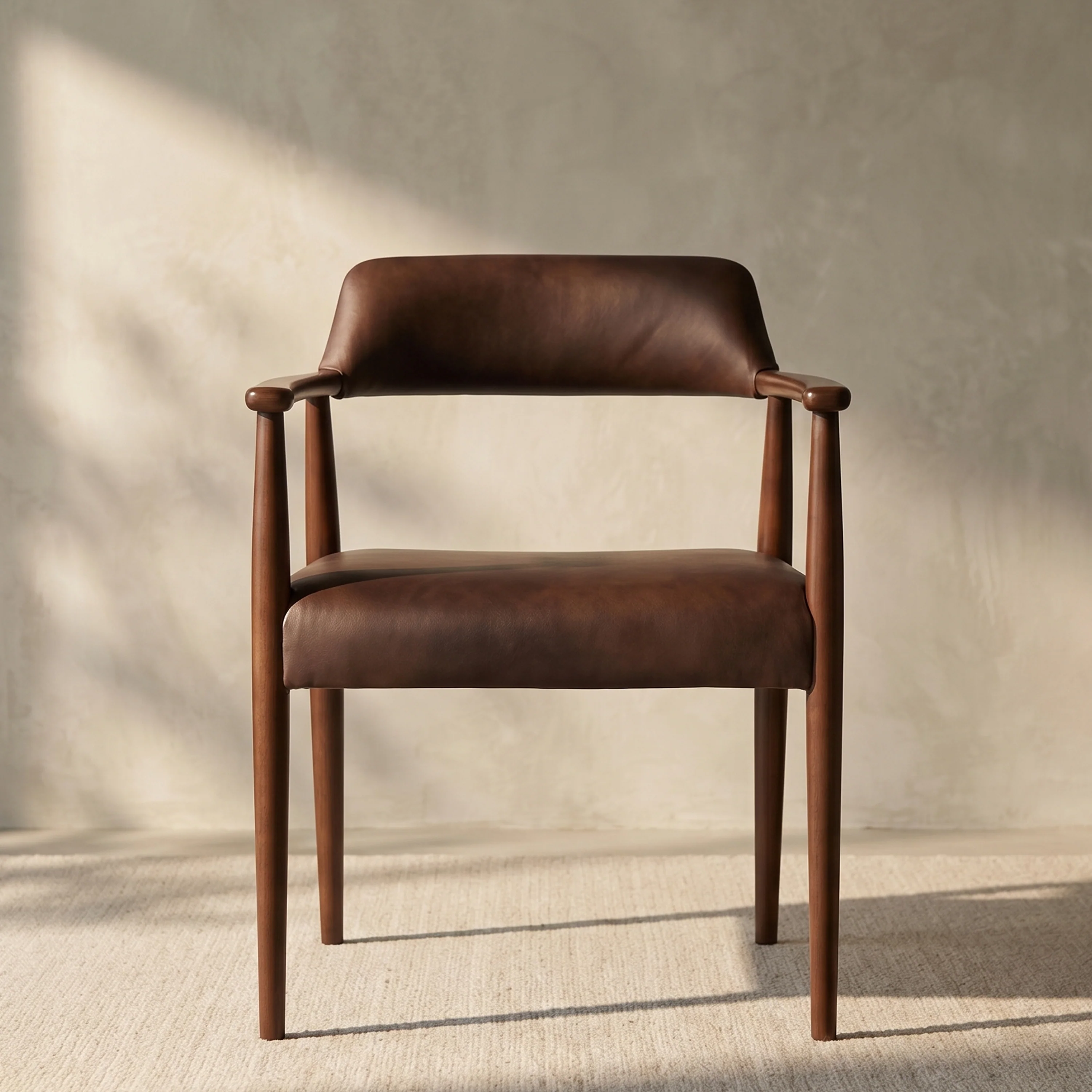 Sento Leather Dining Chair | Antique Brown - Image 2
