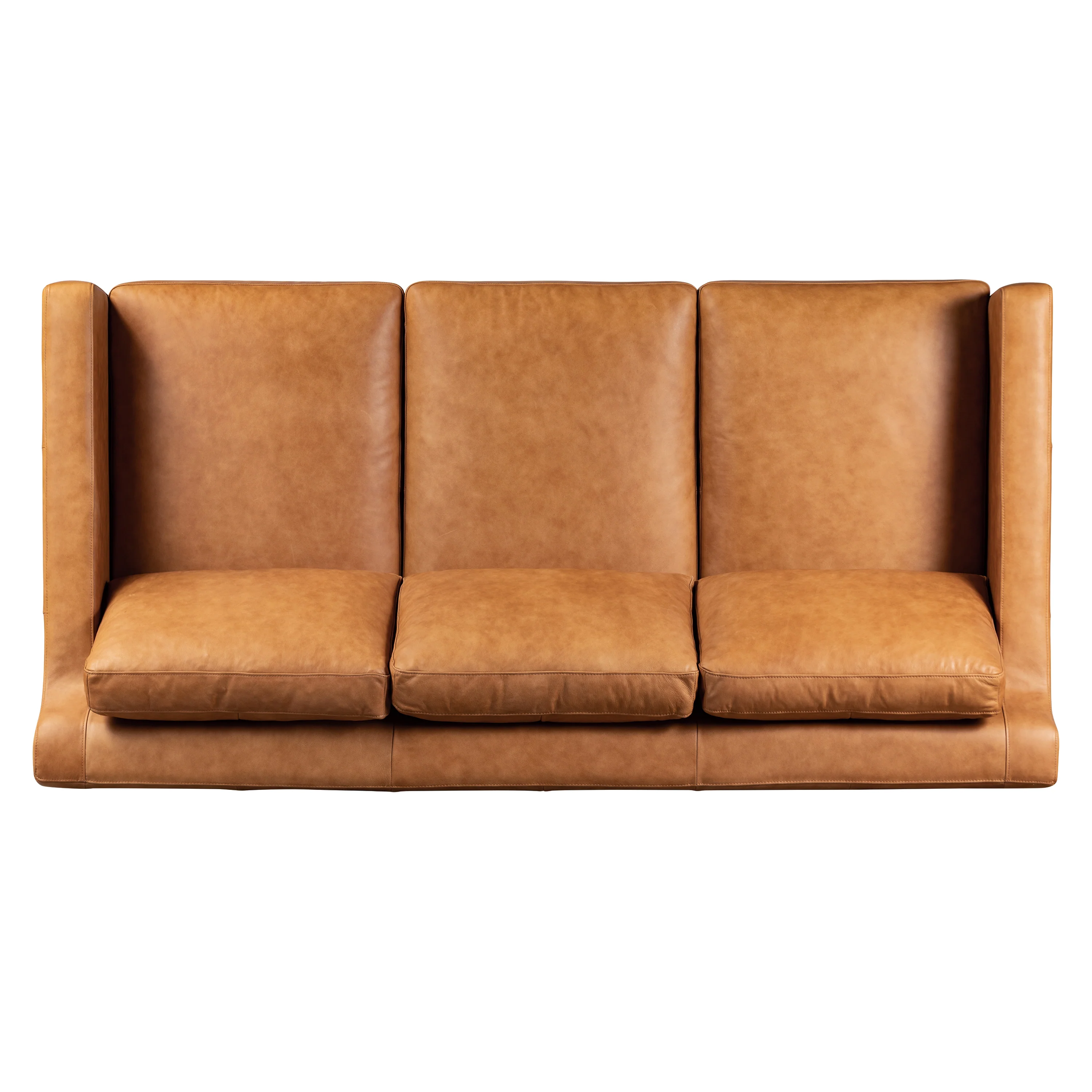 Sorrento 78" Leather Pull-Out Convertible Sleeper Sofa | Cognac Tan - Image 12