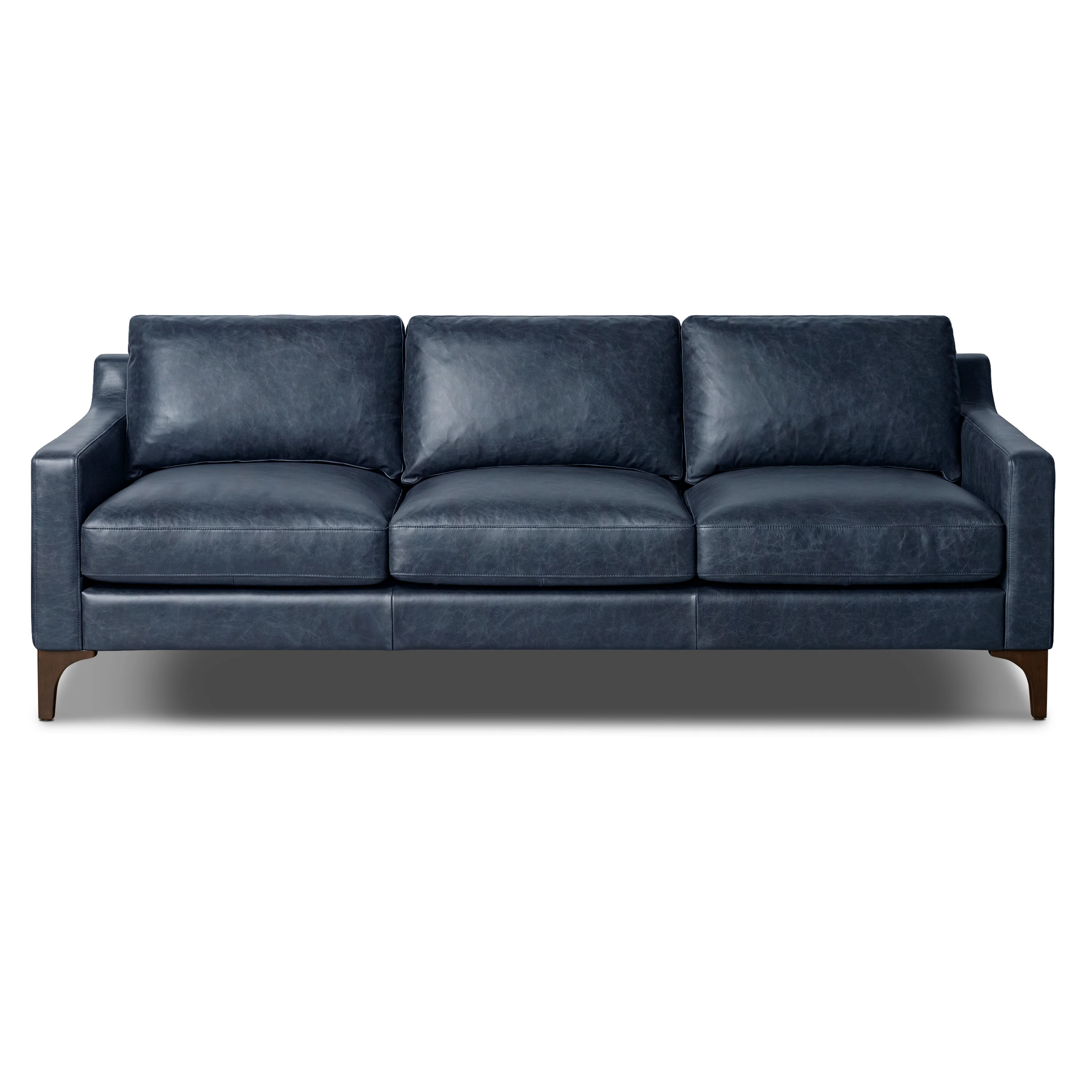 Sorrento 86" Leather Sofa | Nightfall Blue - Image 4