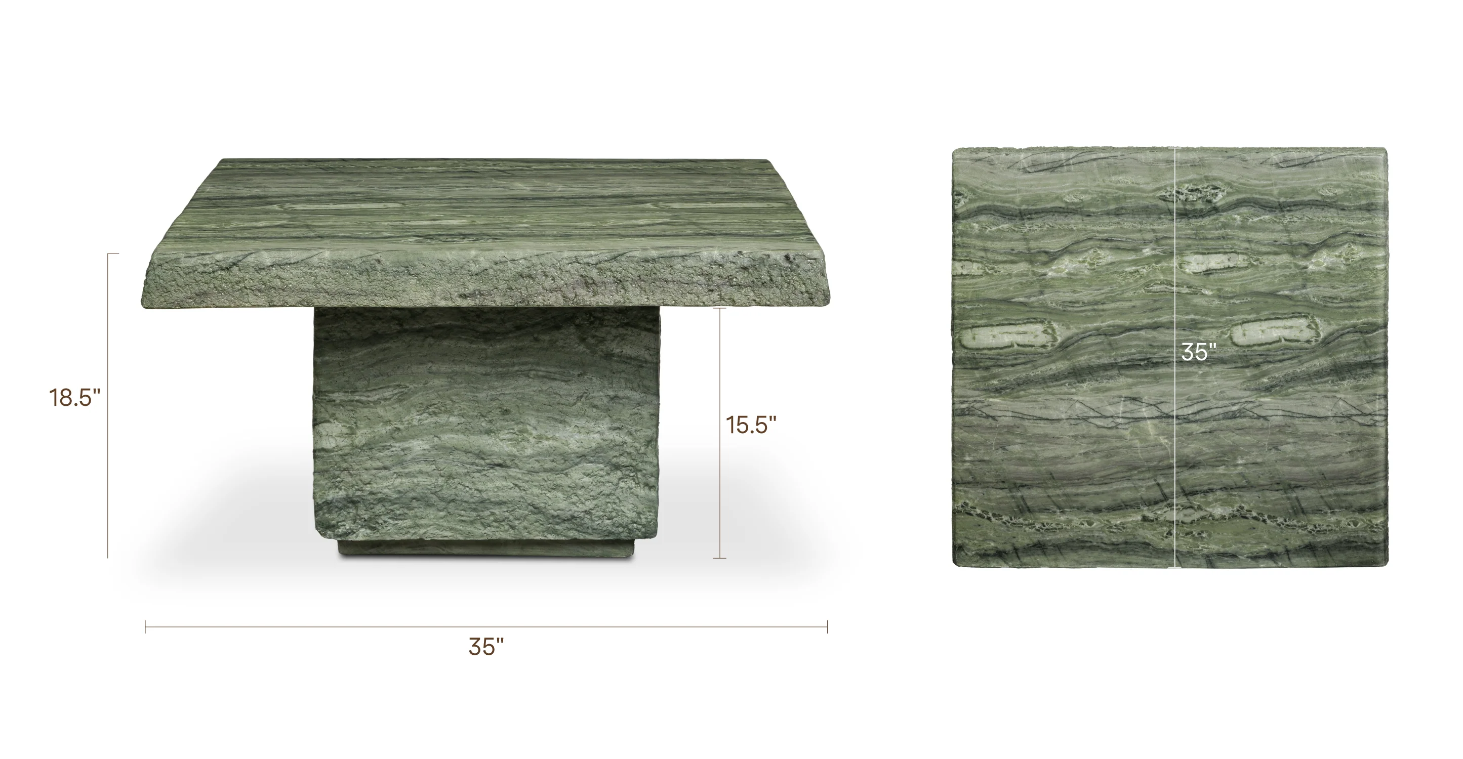 Stilo 35" Coffee Table | Seaweed Green - Image 15