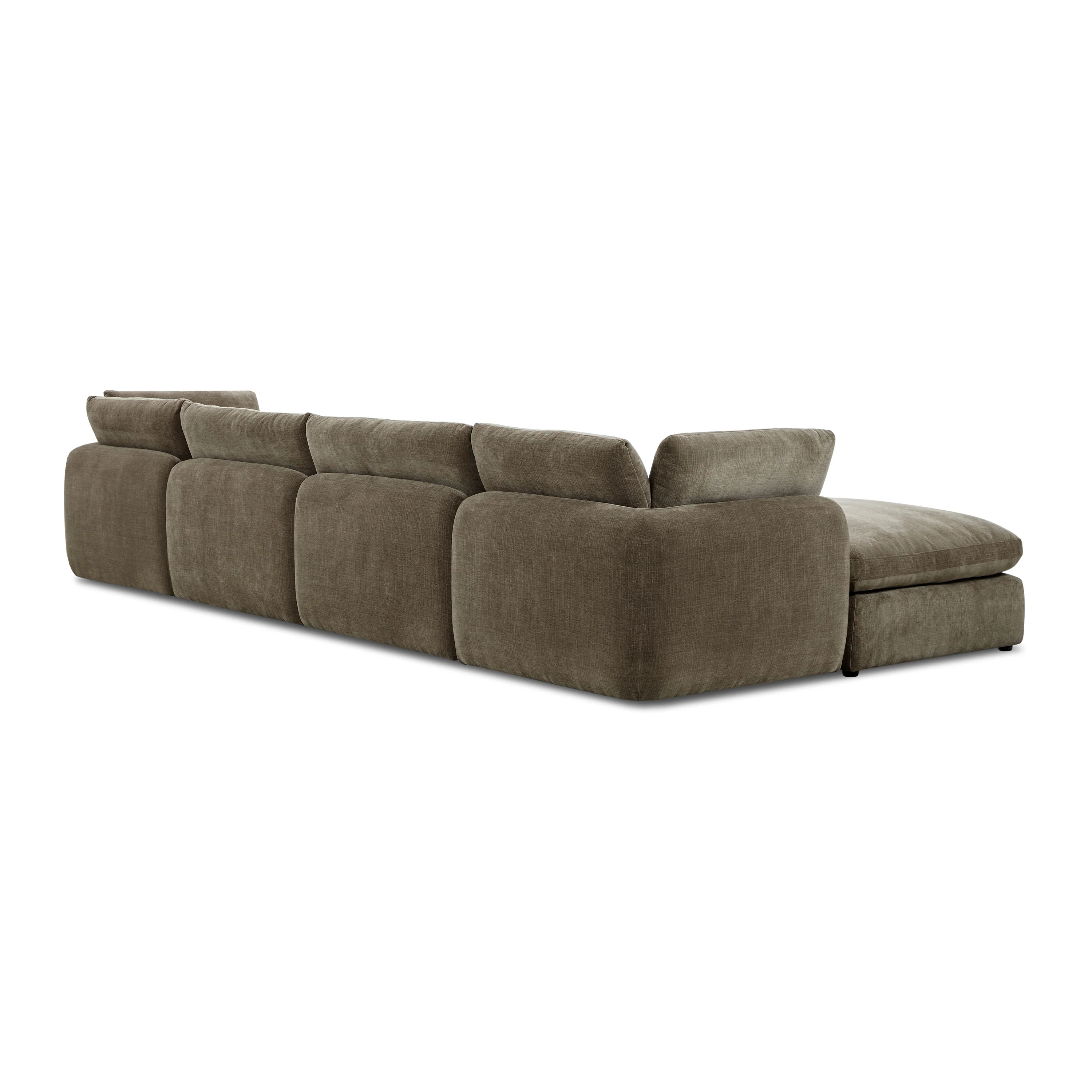 Tonga Modular 5-Piece L-Shaped Sectional with Reversible Ottoman | Clove Brown - Image 6