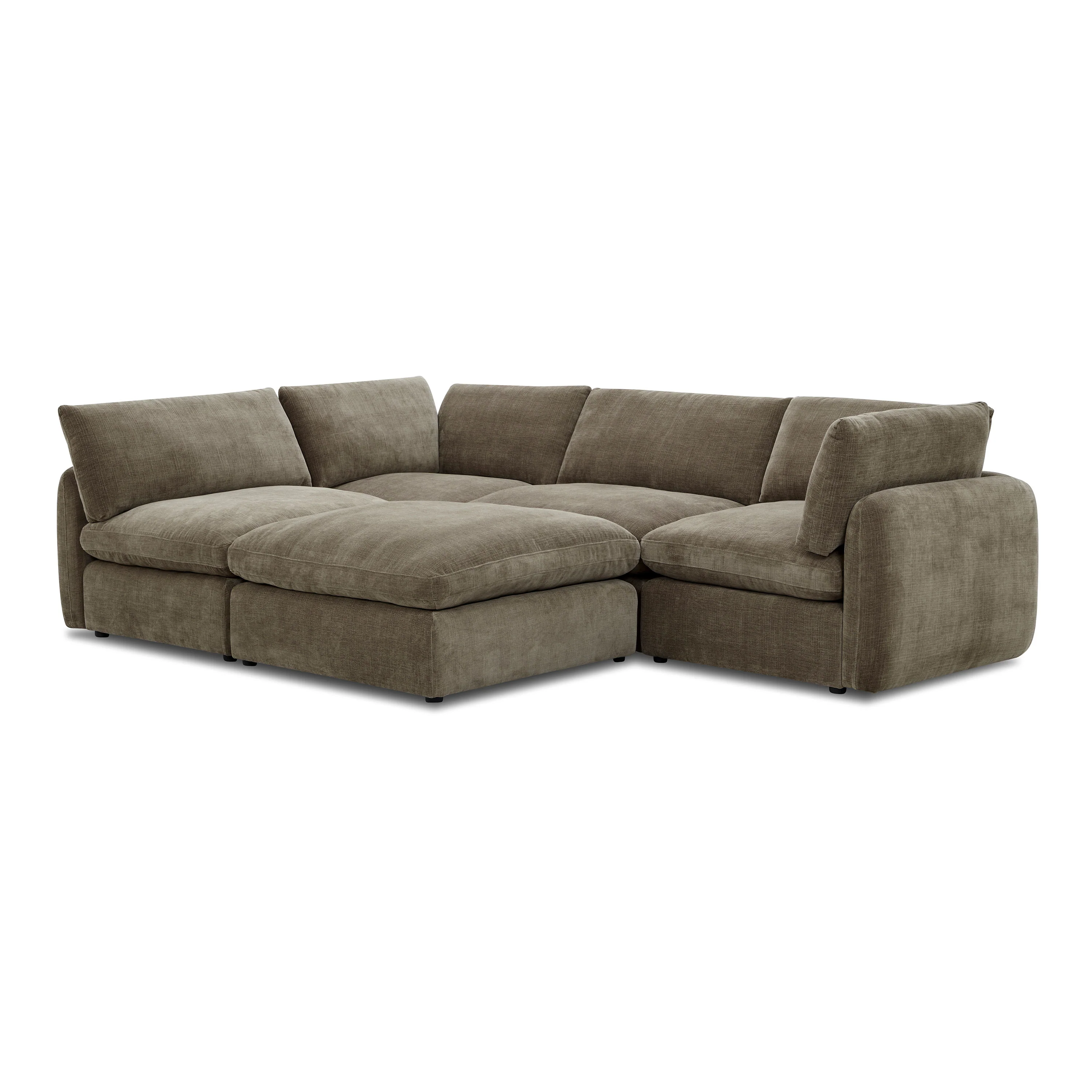 Tonga Modular 5-Piece Pit Lounge Sectional | Clove Brown - Image 3