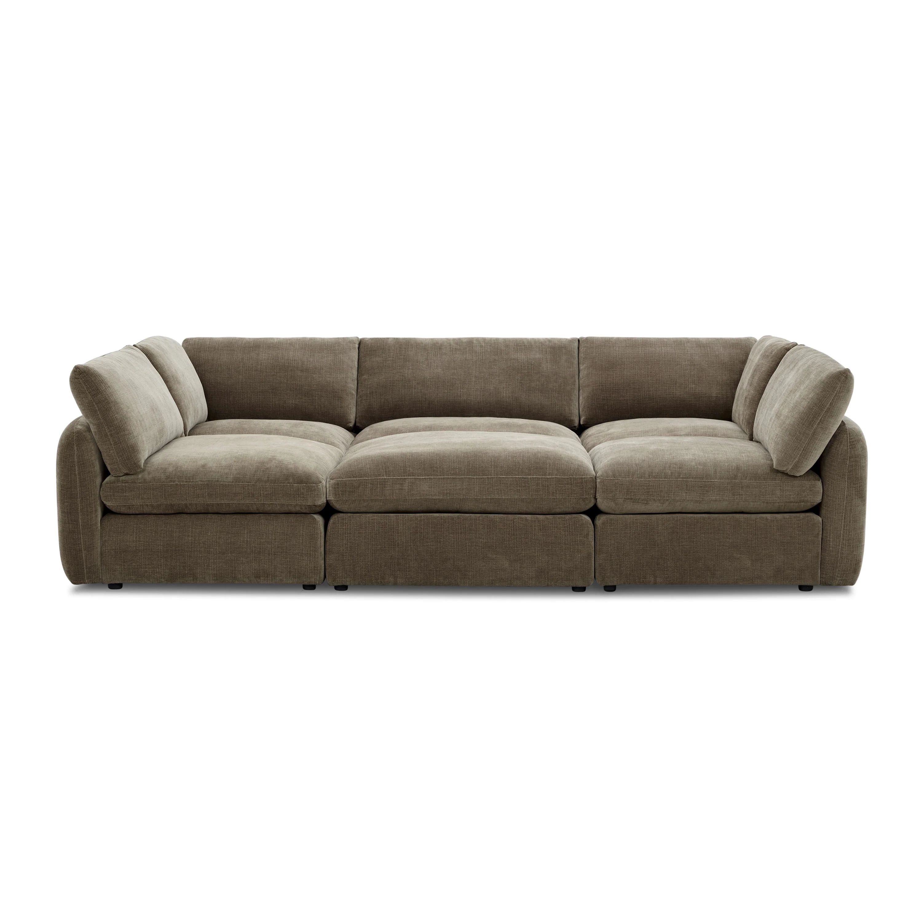 Tonga Modular 6-Piece Pit Lounge Sectional | Clove Brown - Image 4