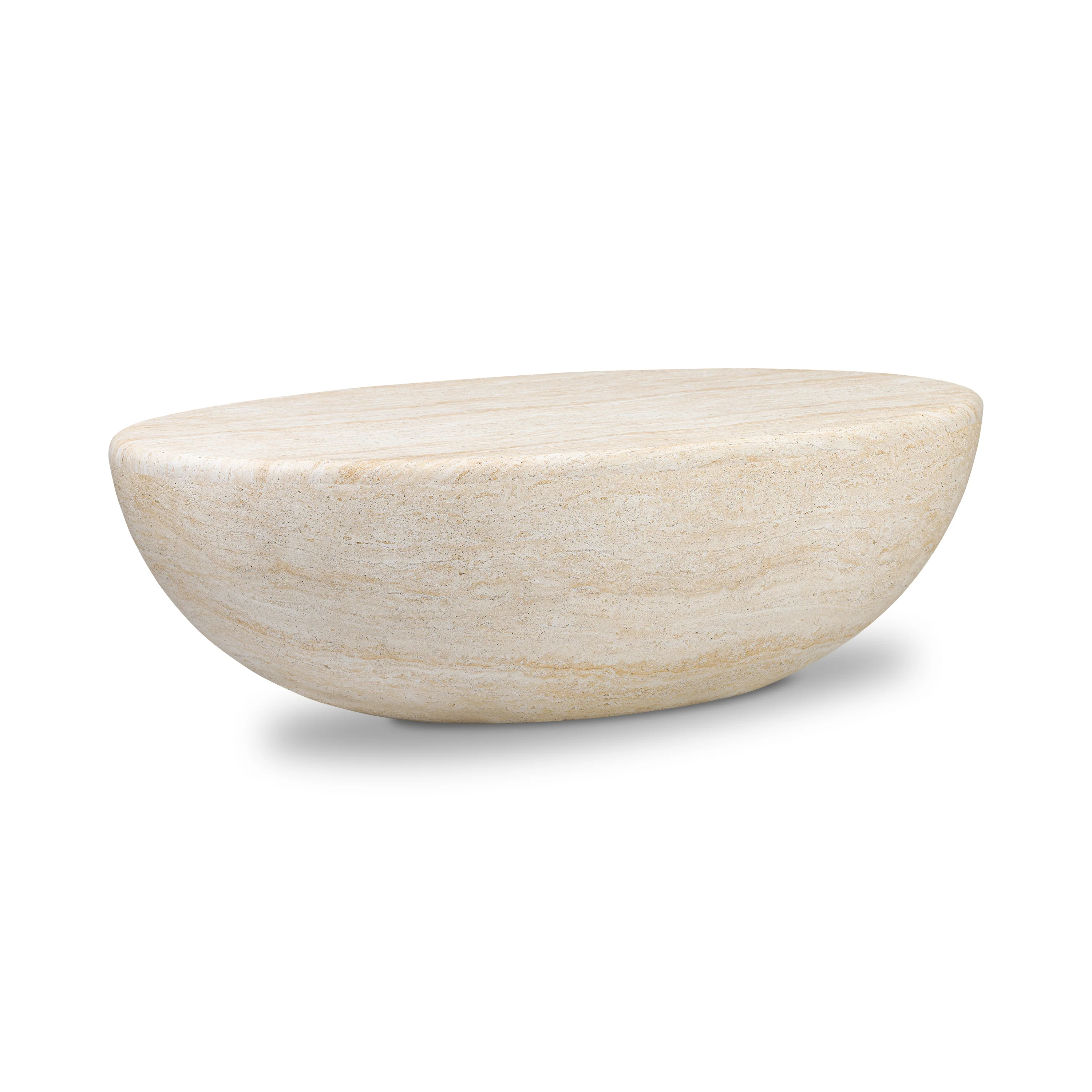 Trevi Oval Coffee Table | Travertine - Image 5