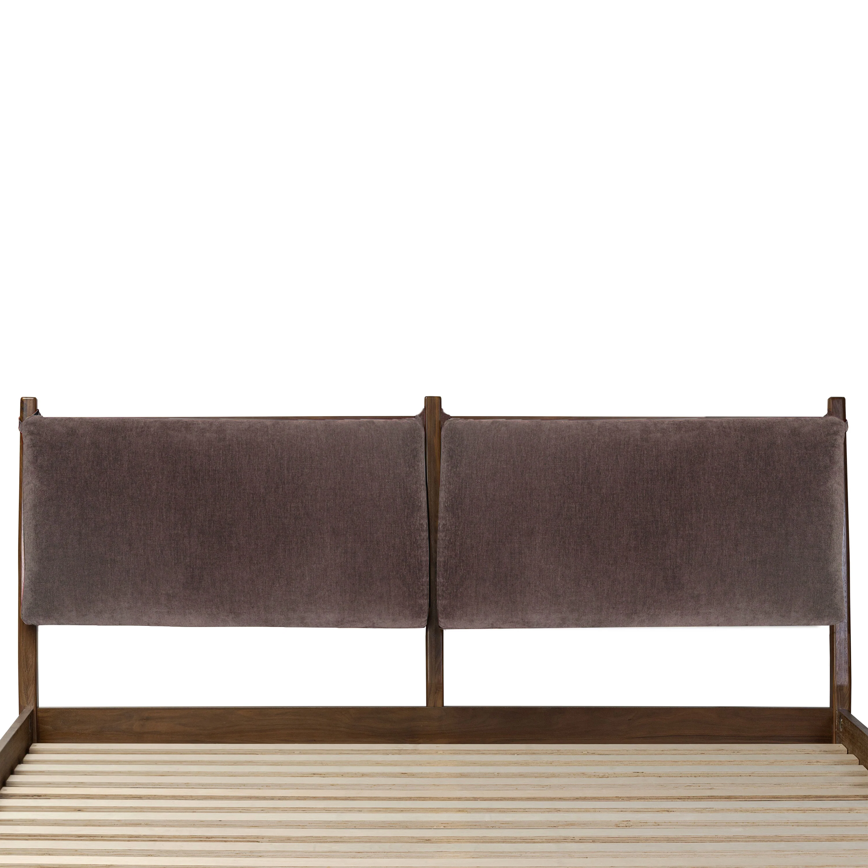 Truro Bed Frame with Fabric Headboard Cushions | Willow Brown | King - Image 4