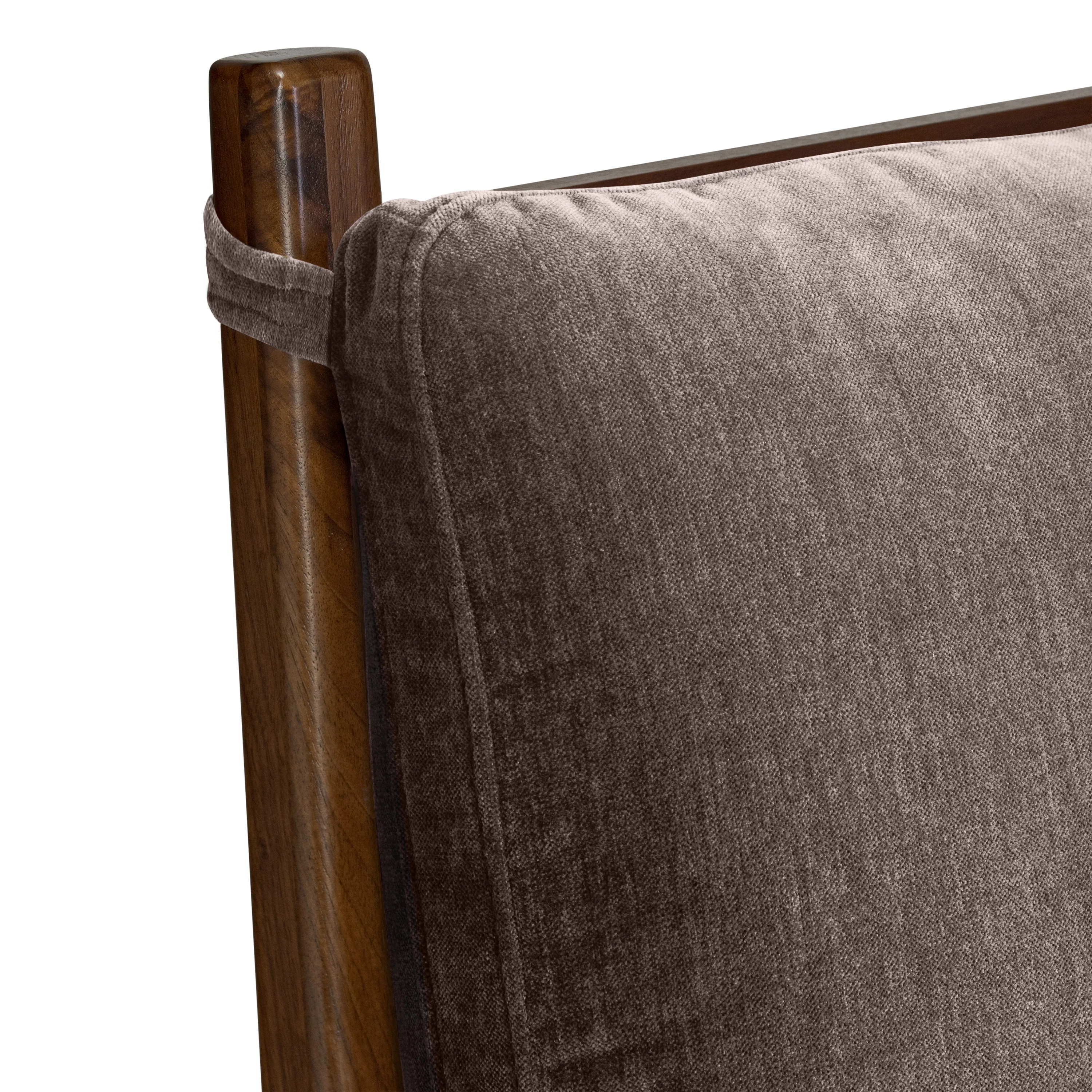 Truro Bed Frame with Fabric Headboard Cushions | Willow Brown | King - Image 7