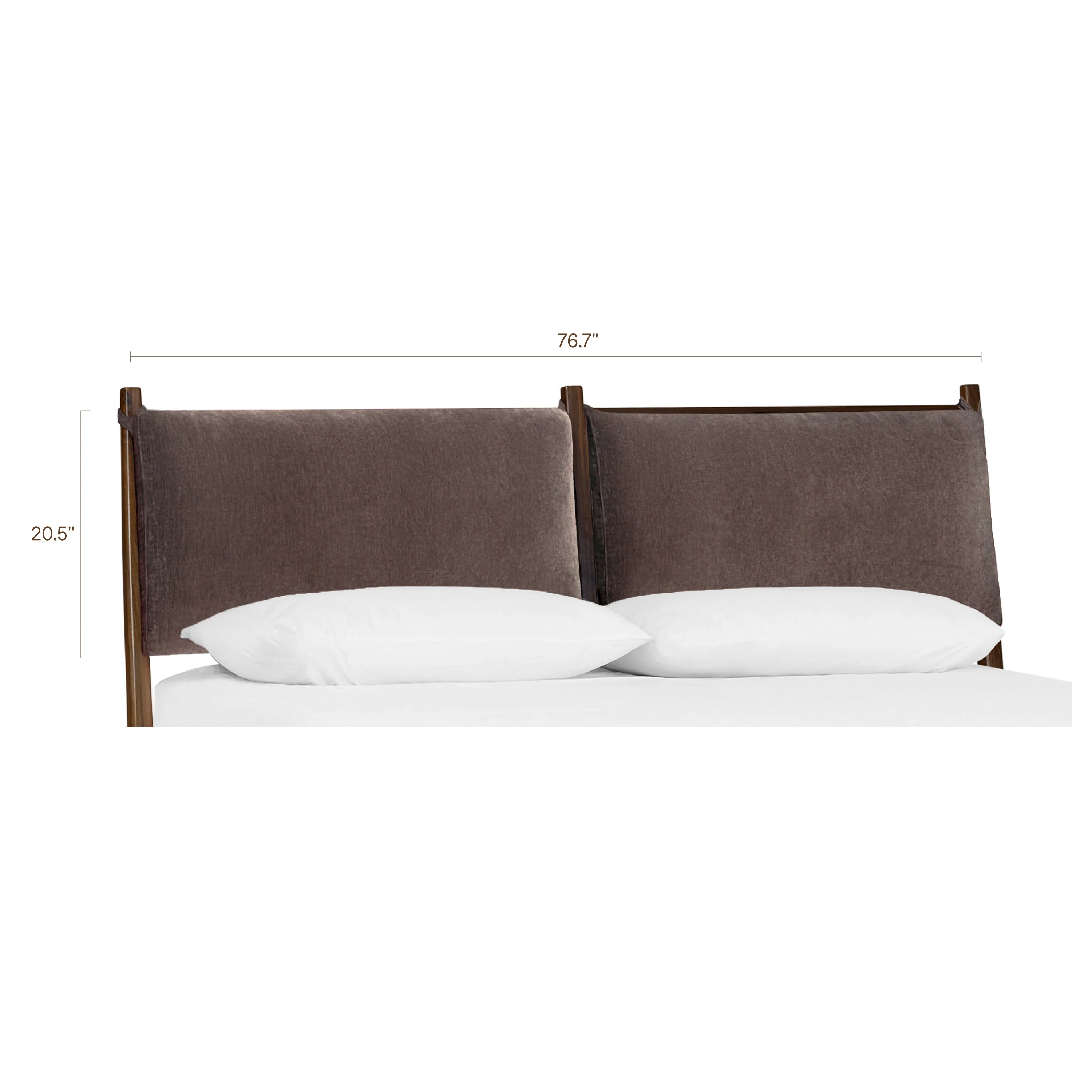 Truro Fabric Bed Headboard Cushion Set | Willow Brown | King - Image 8