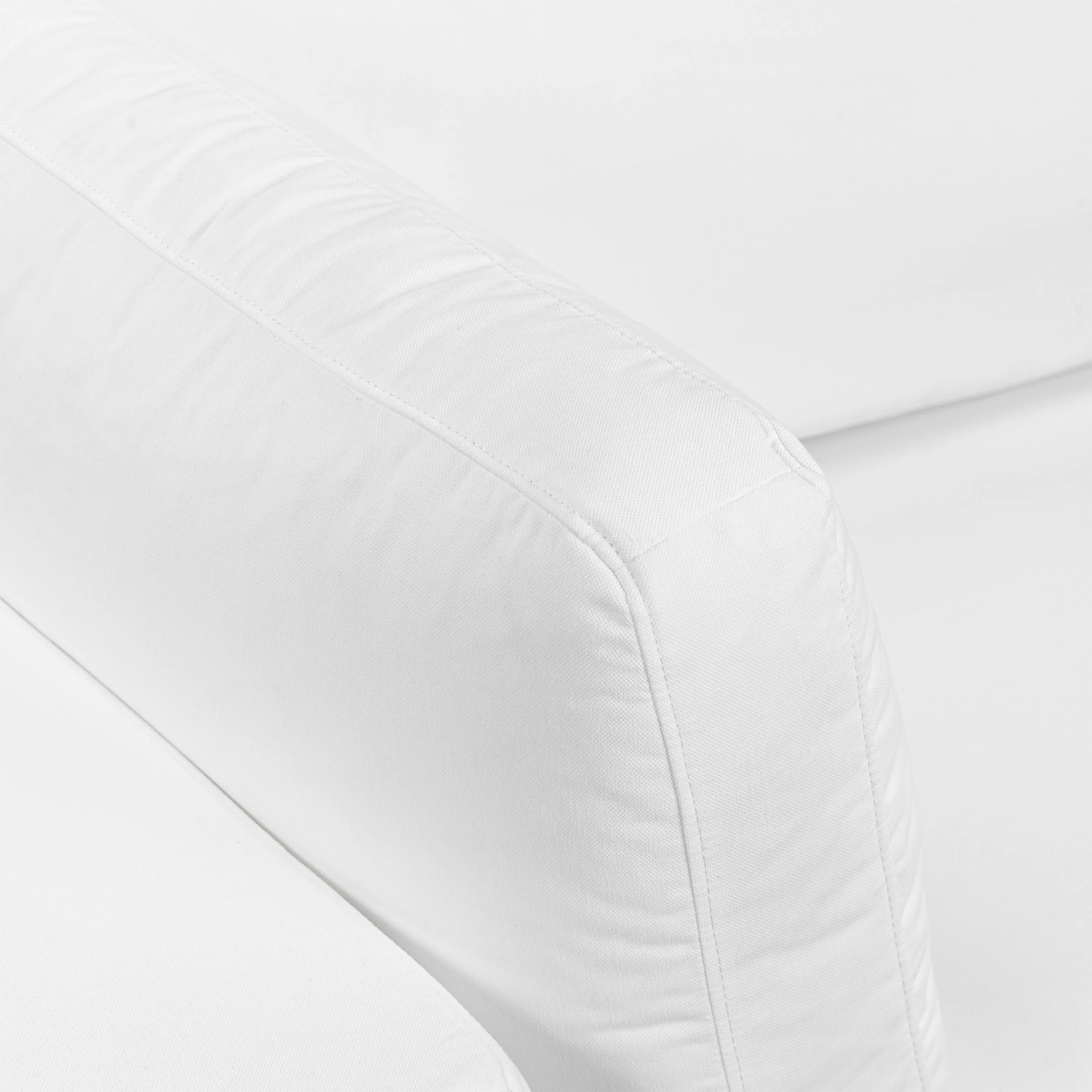 Vari Modular Slipcovered 4-Piece L-Shaped Sectional (126") | Cotton White - Image 12