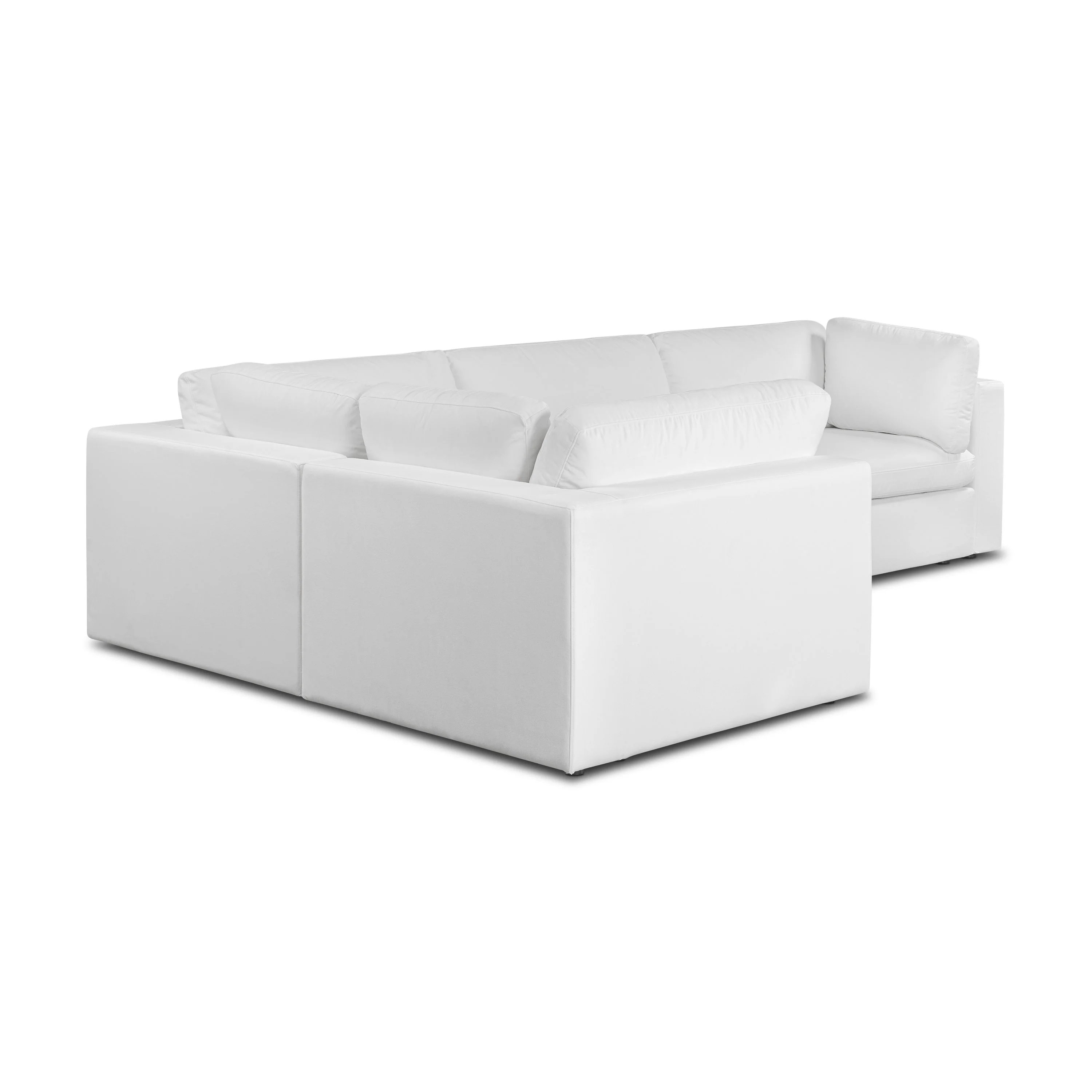 Vari Modular Slipcovered 4-Piece L-Shaped Sectional (126") | Cotton White - Image 5
