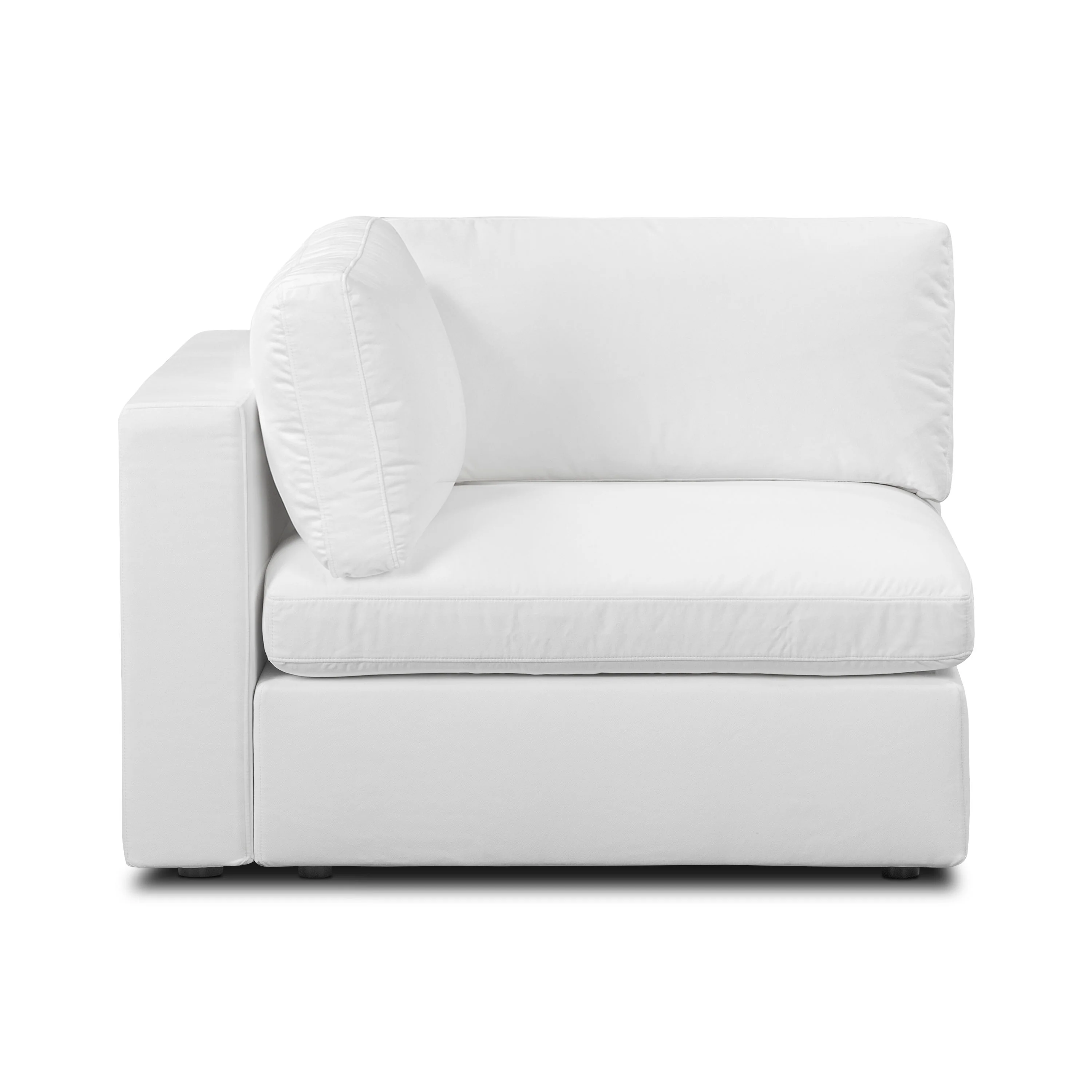 Vari Modular Slipcovered 4-Piece L-Shaped Sectional (126") | Cotton White - Image 6